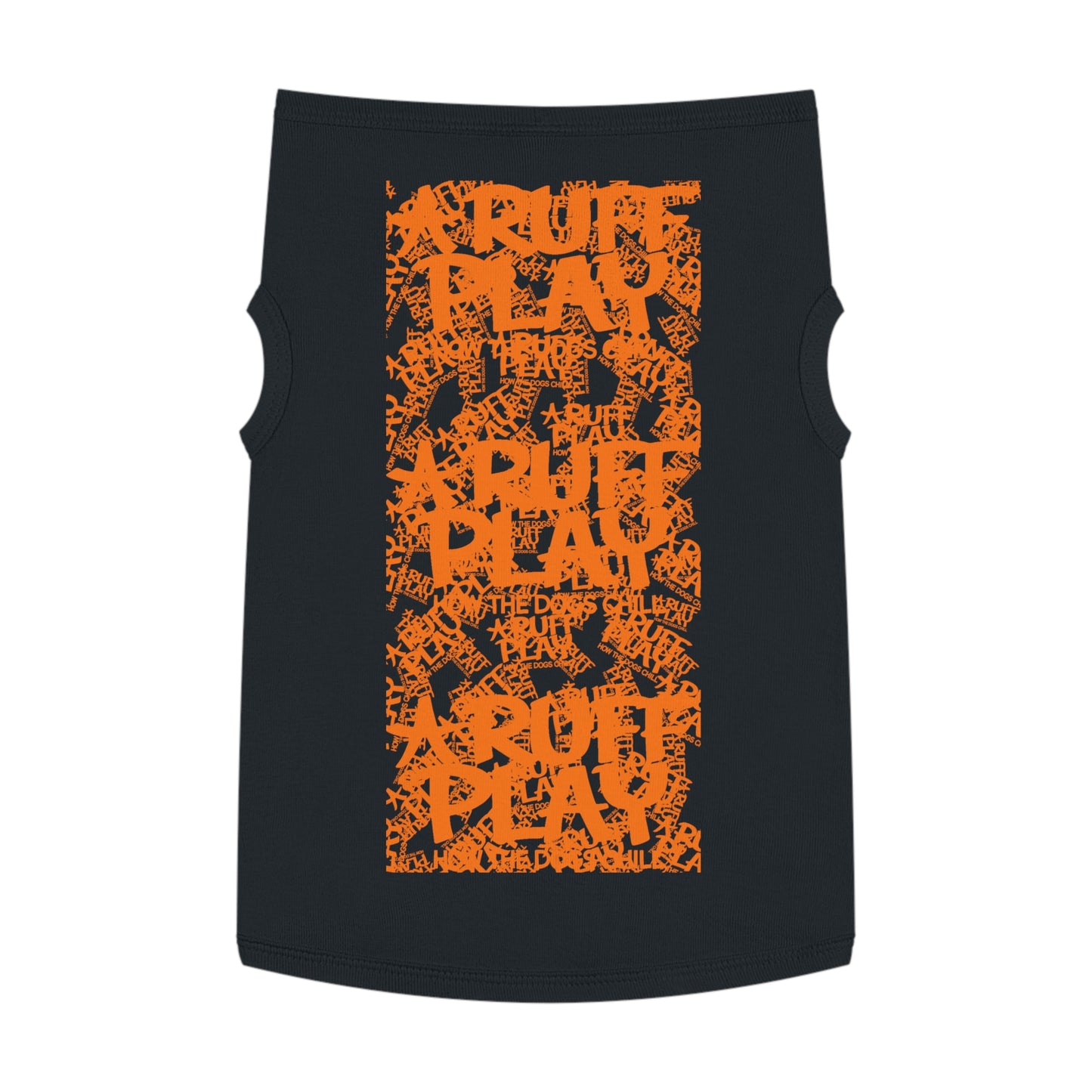 Orange Typographic 'Adopt, Rescue' Pet Tank Top – Halloween Dog Tee