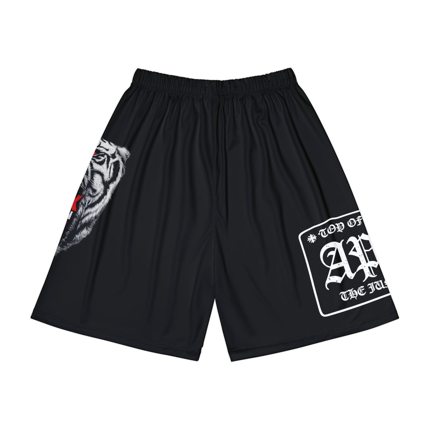 Apex Division Black Tiger Men’s Sports Shorts — Athletic Training & MMA Gym Shorts
