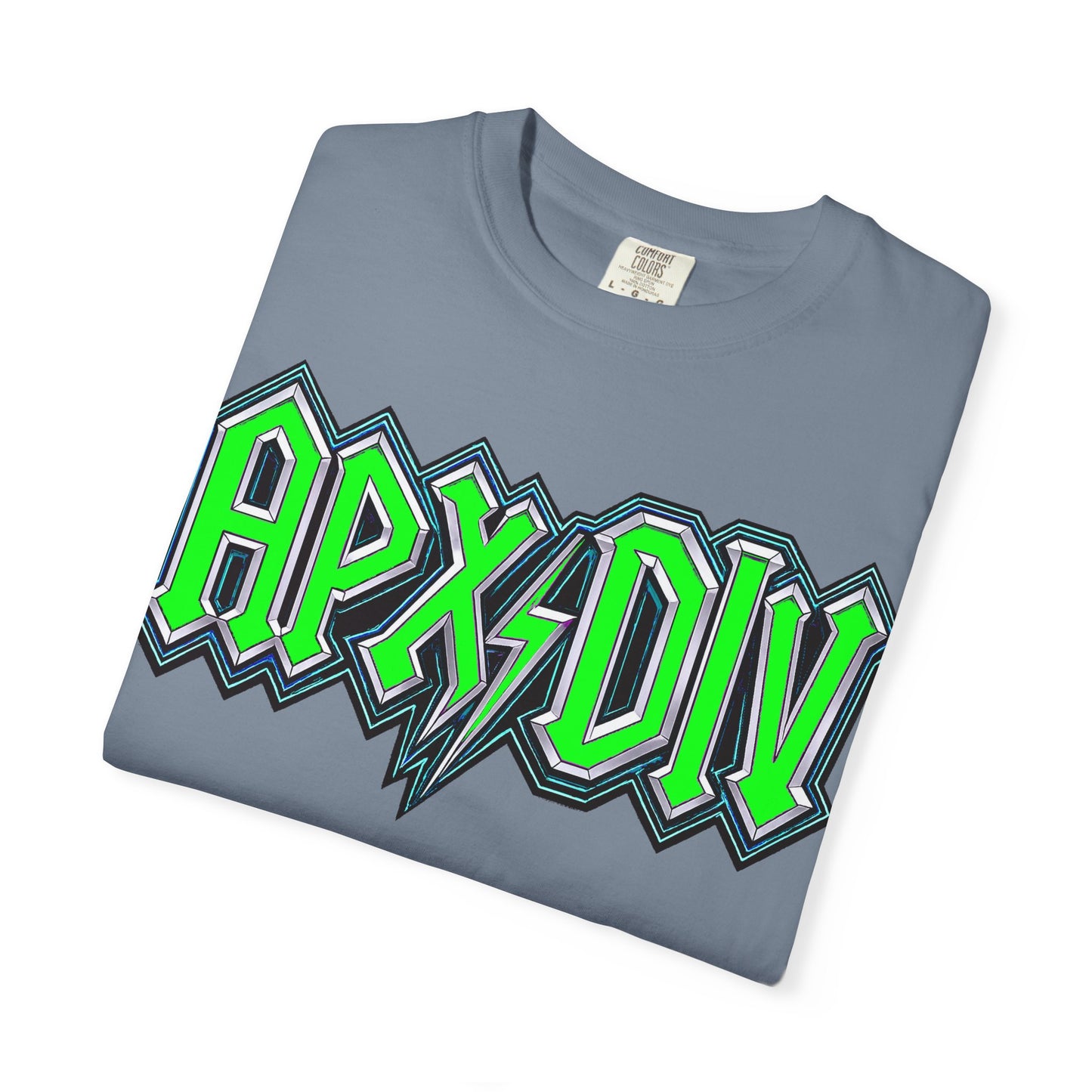 Apex Division Graphic T-Shirt — Neon Green Logo & Three-Headed Dog Back Print