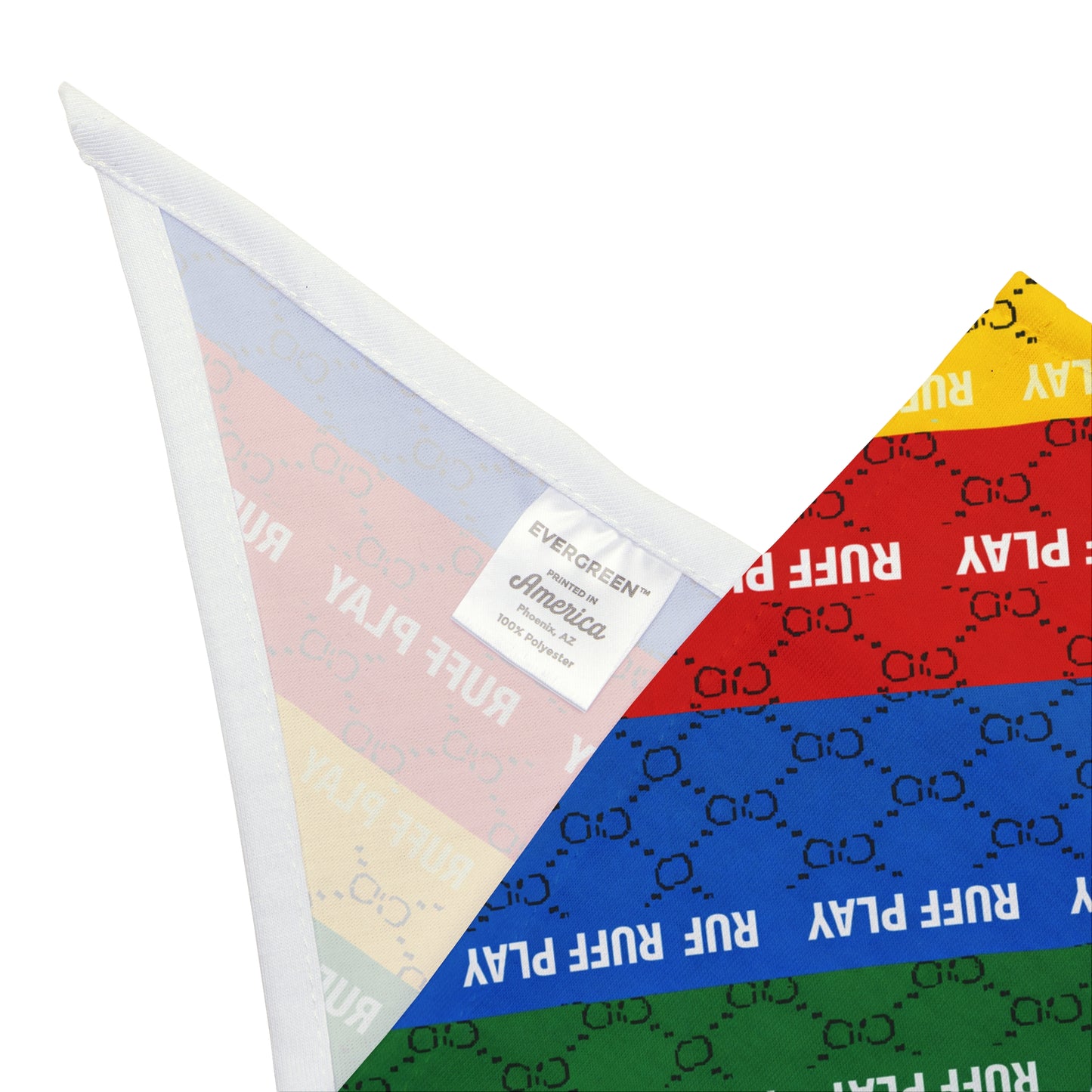 Rainbow "Ruff Play" Pet Bandana - Pride Dog Bandana