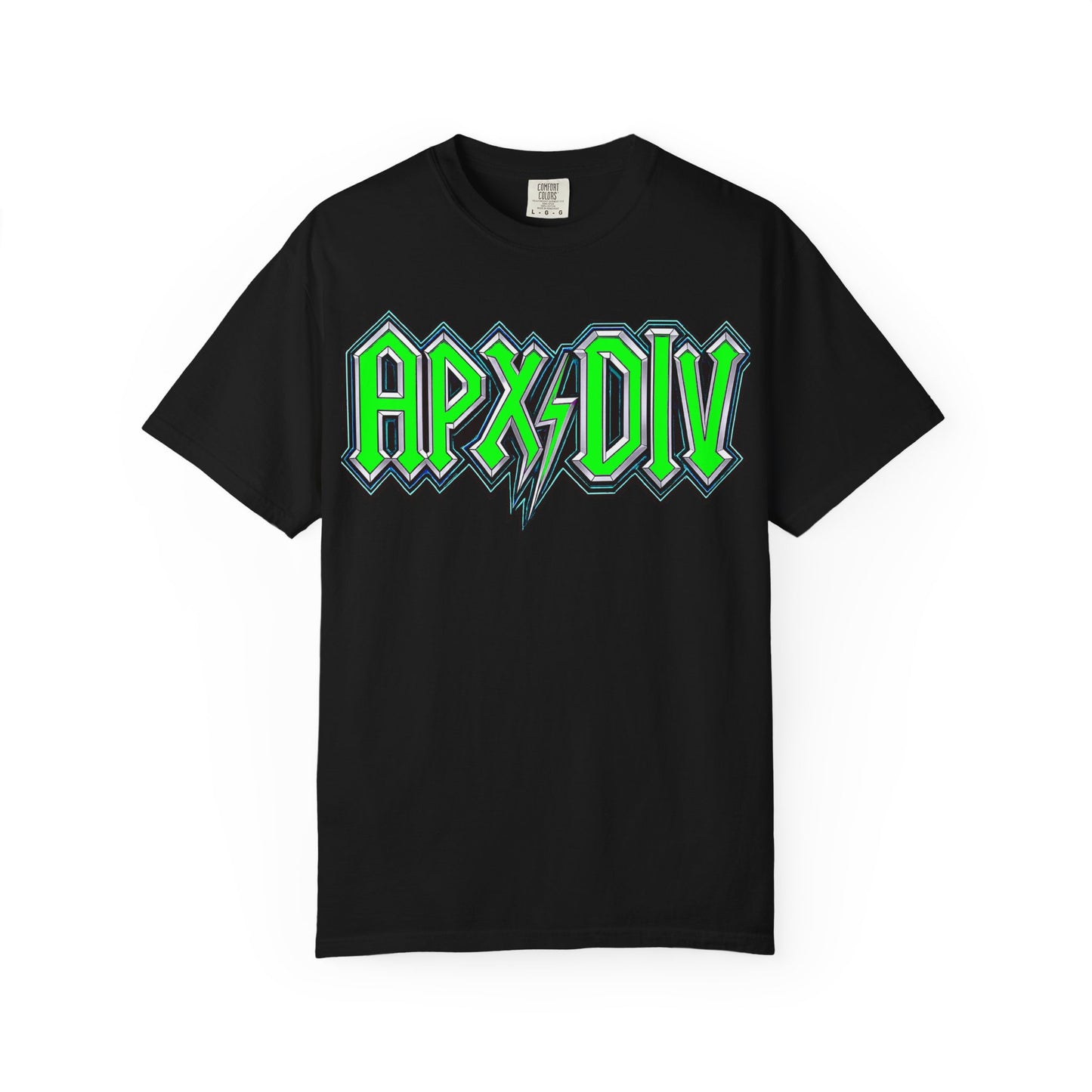Apex Division Graphic T-Shirt — Neon Green Logo & Three-Headed Dog Back Print