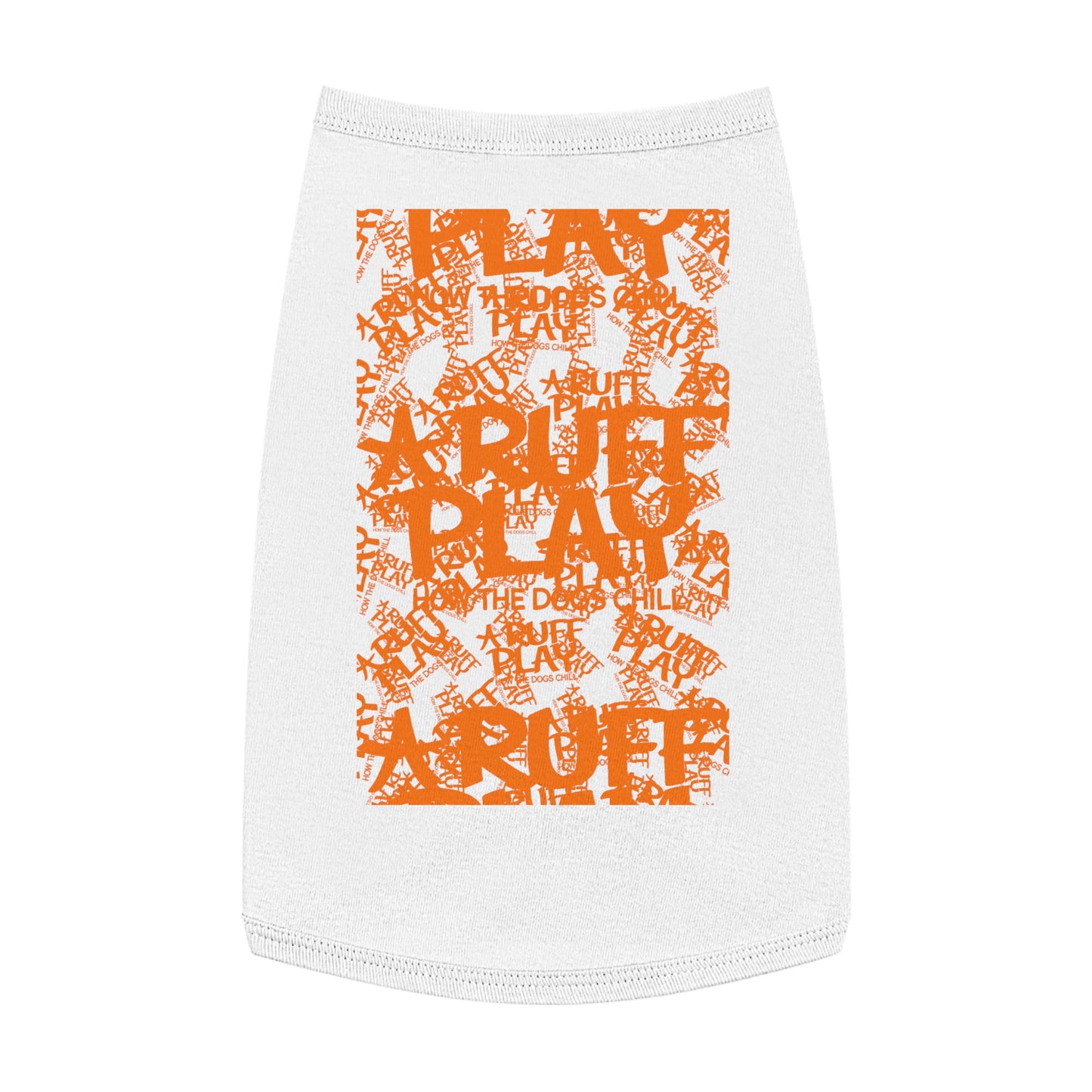 Orange Typographic 'Adopt, Rescue' Pet Tank Top – Halloween Dog Tee