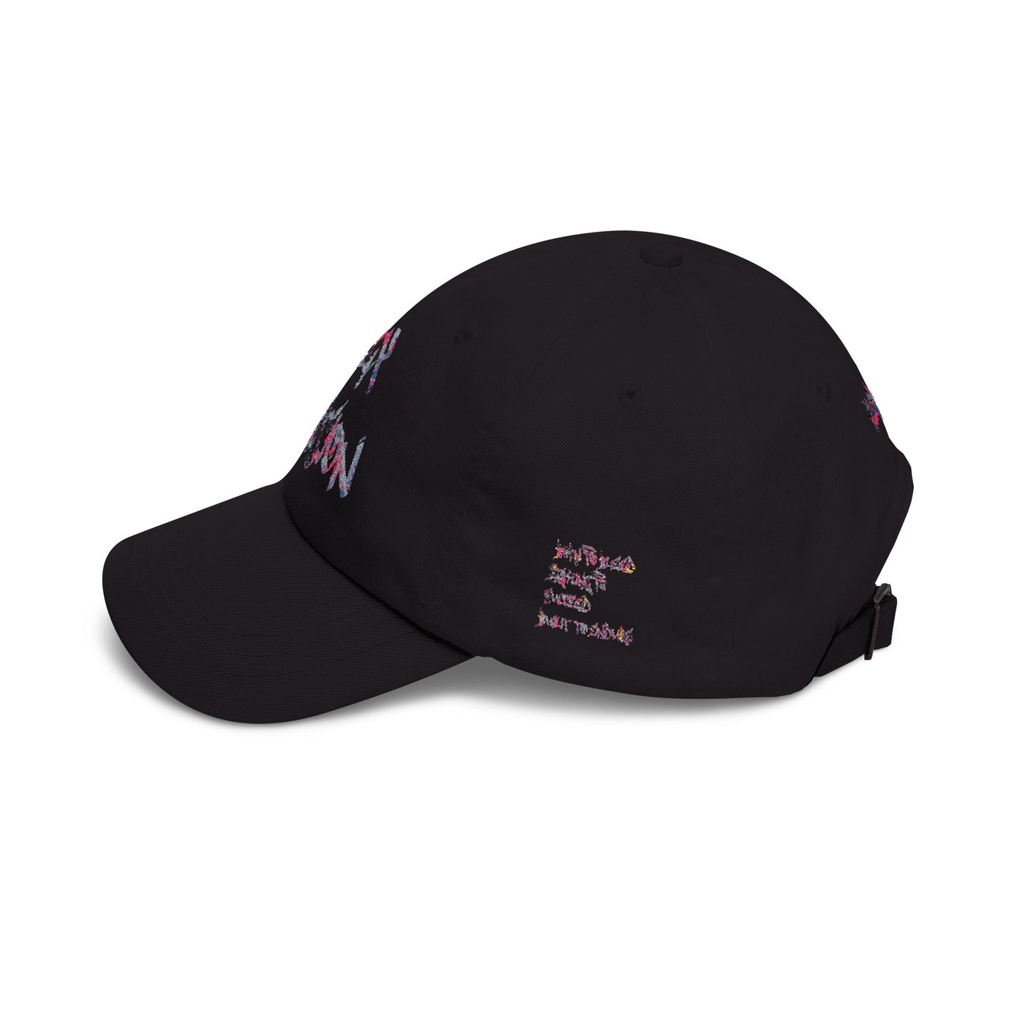 Dad Cap — Floral Graffiti 'No Division' Embroidered Baseball Hat