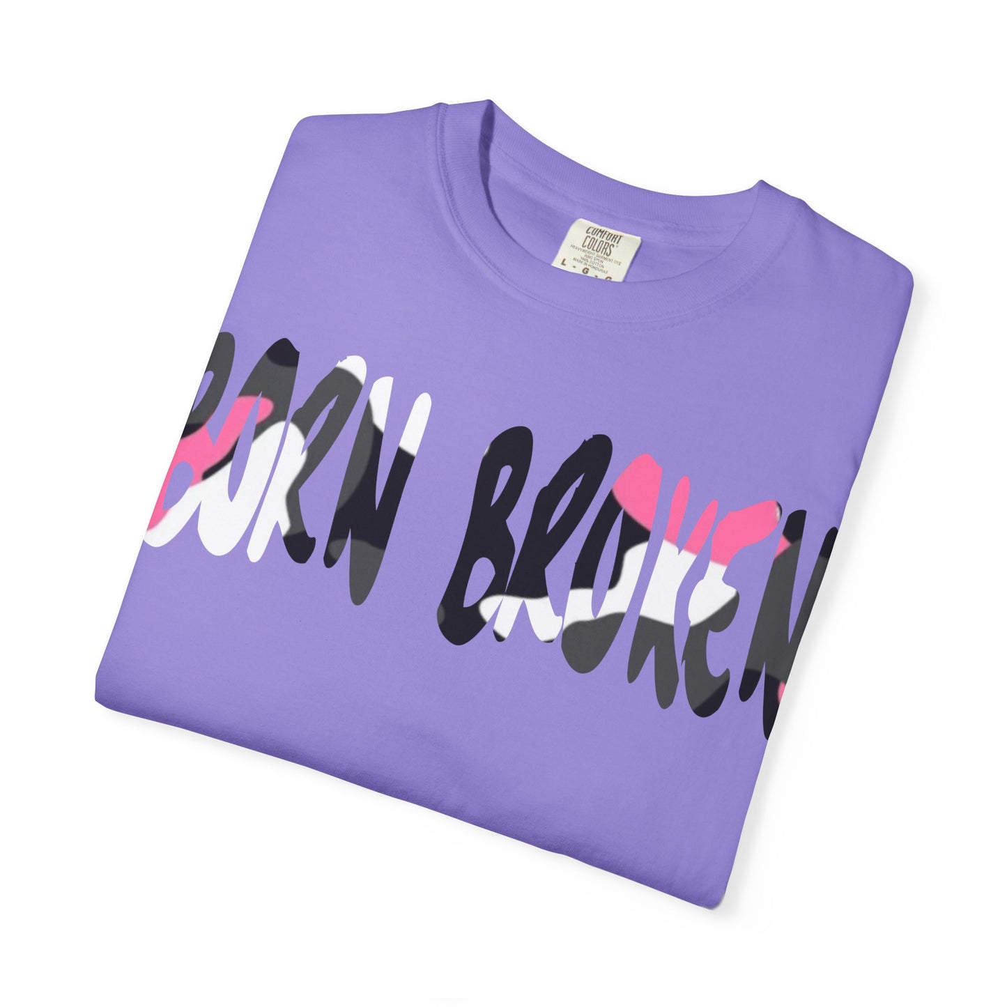 BORN BROKEN — DISTRESSED LOGO TEE
