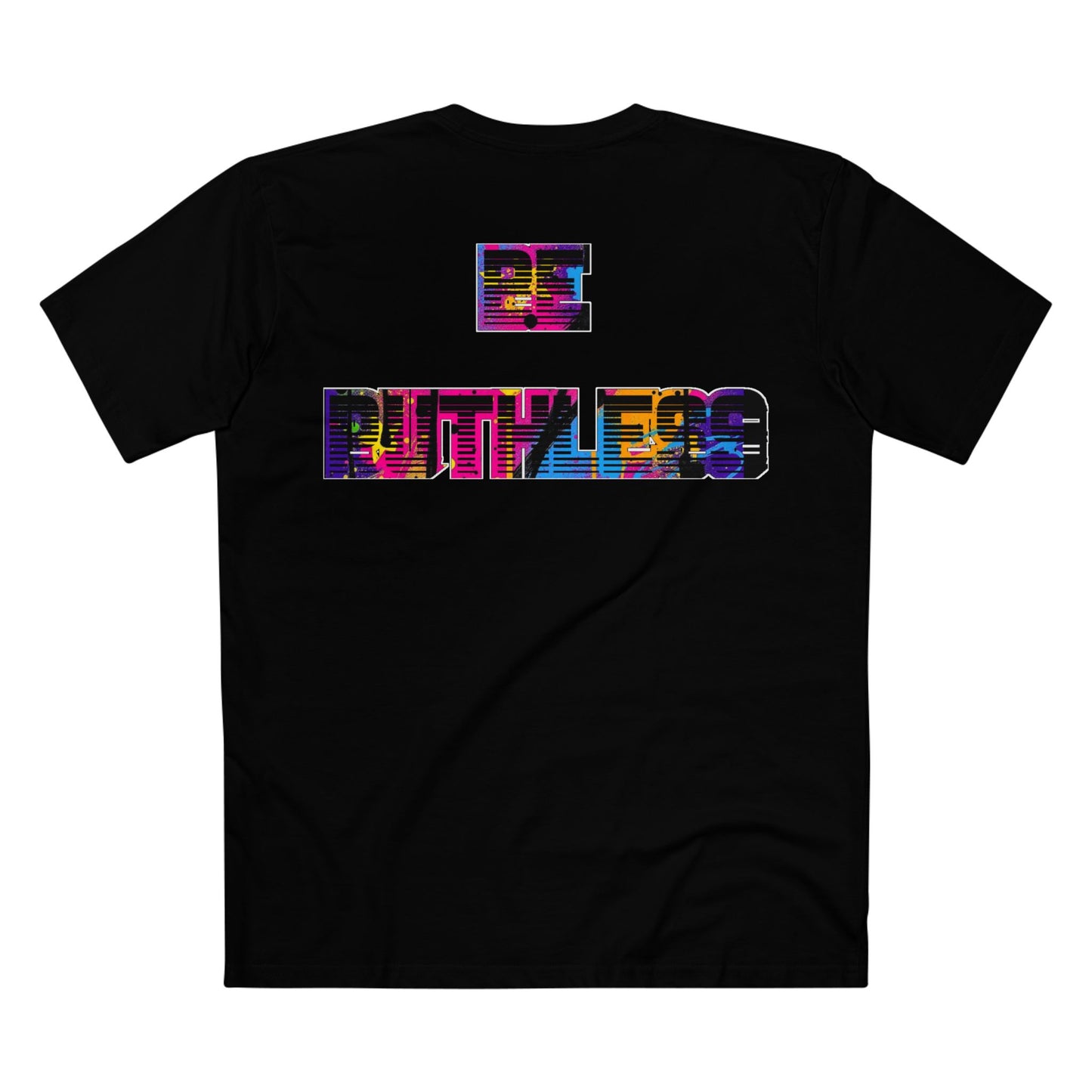 Apex Division Graphic Tee — Bold Neon Glitch 'Be Ruthless' Streetwear T-Shirt