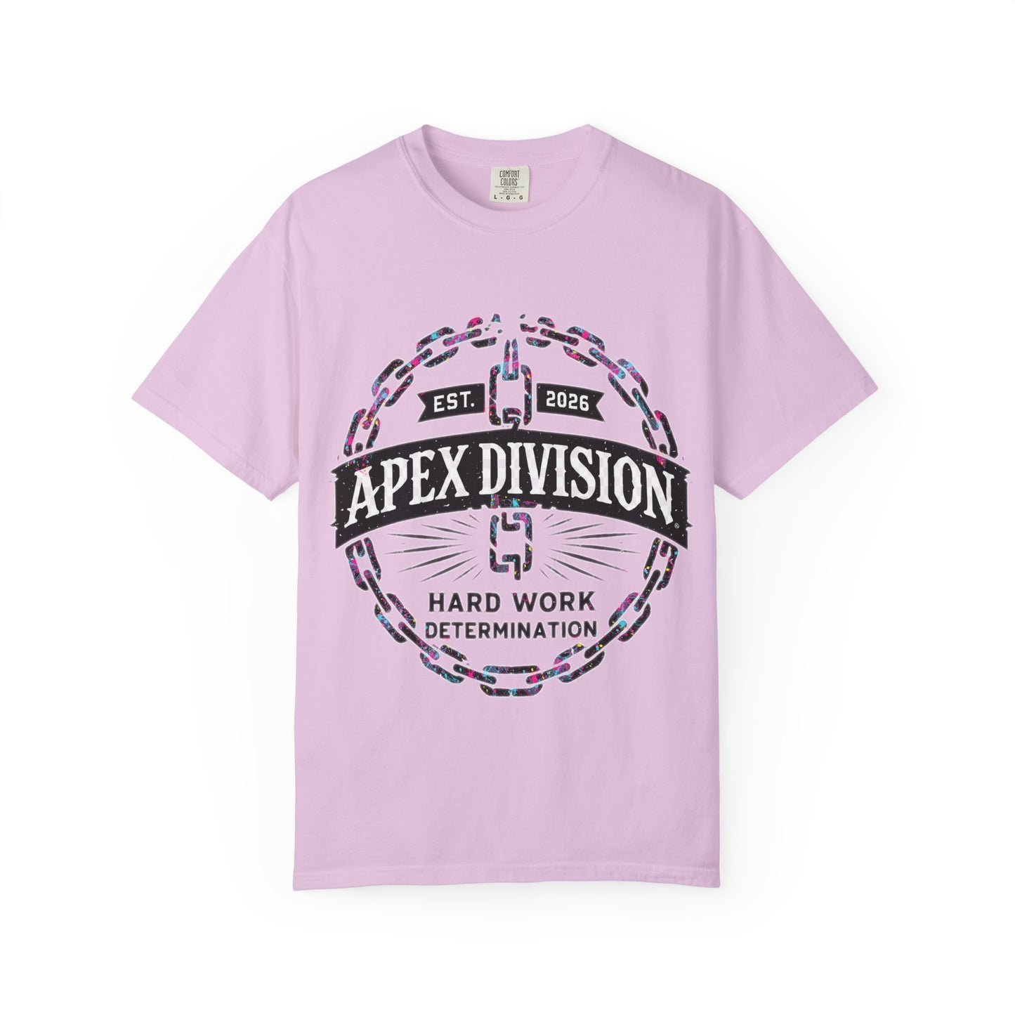 Apex Division Graphic T-Shirt — Hard Work & Determination Emblem