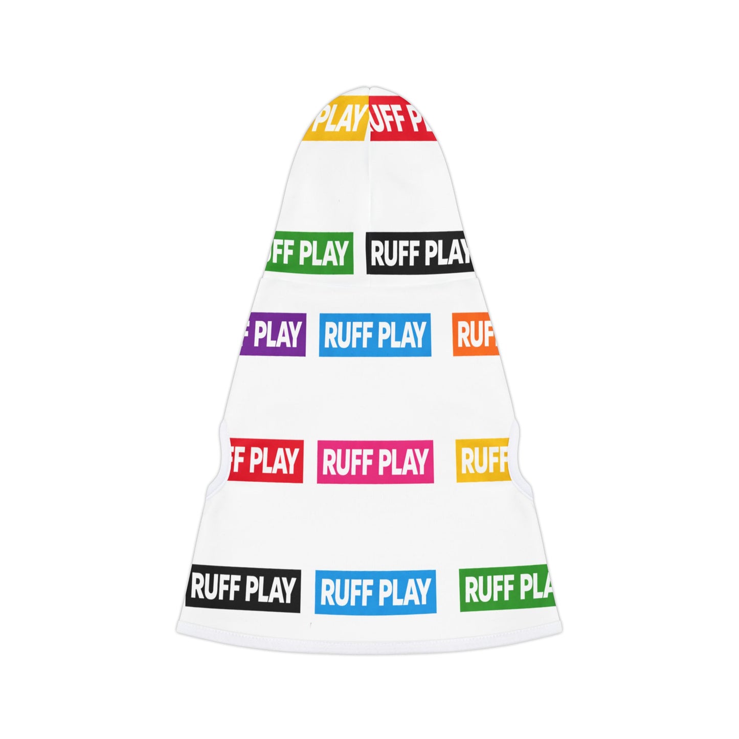Ruff Play Colorblock Pet Hoodie — Lightweight Breathable Dog Hoodie with Playful Logo