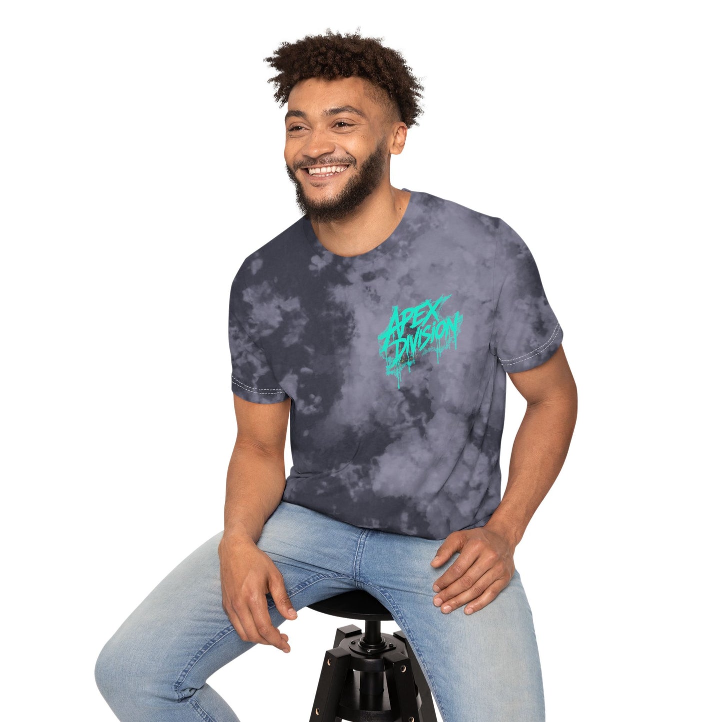 Tie-Dye T-Shirt — "Apex Division" Graphic with "Nothing in Life is Promised Except Death" Back
