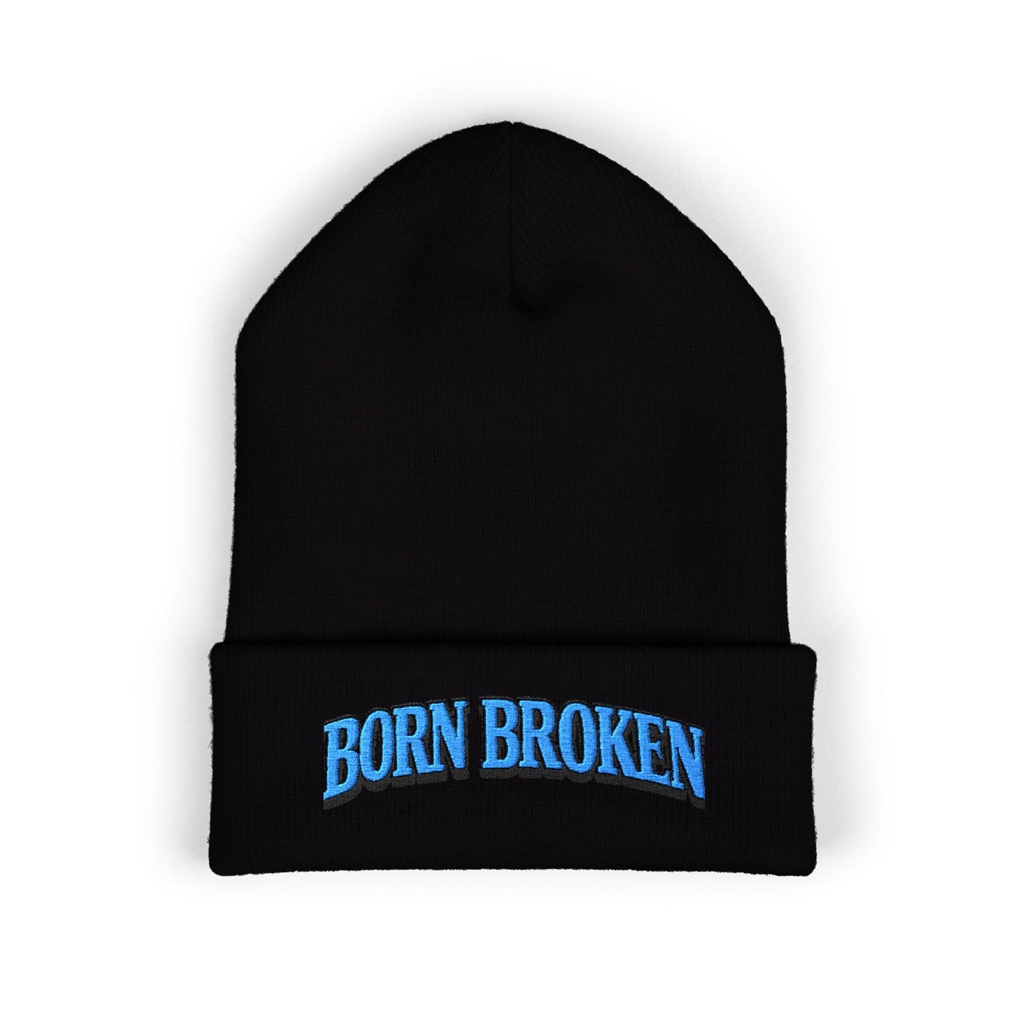 Born Broken Embroidered Cuffed Beanie