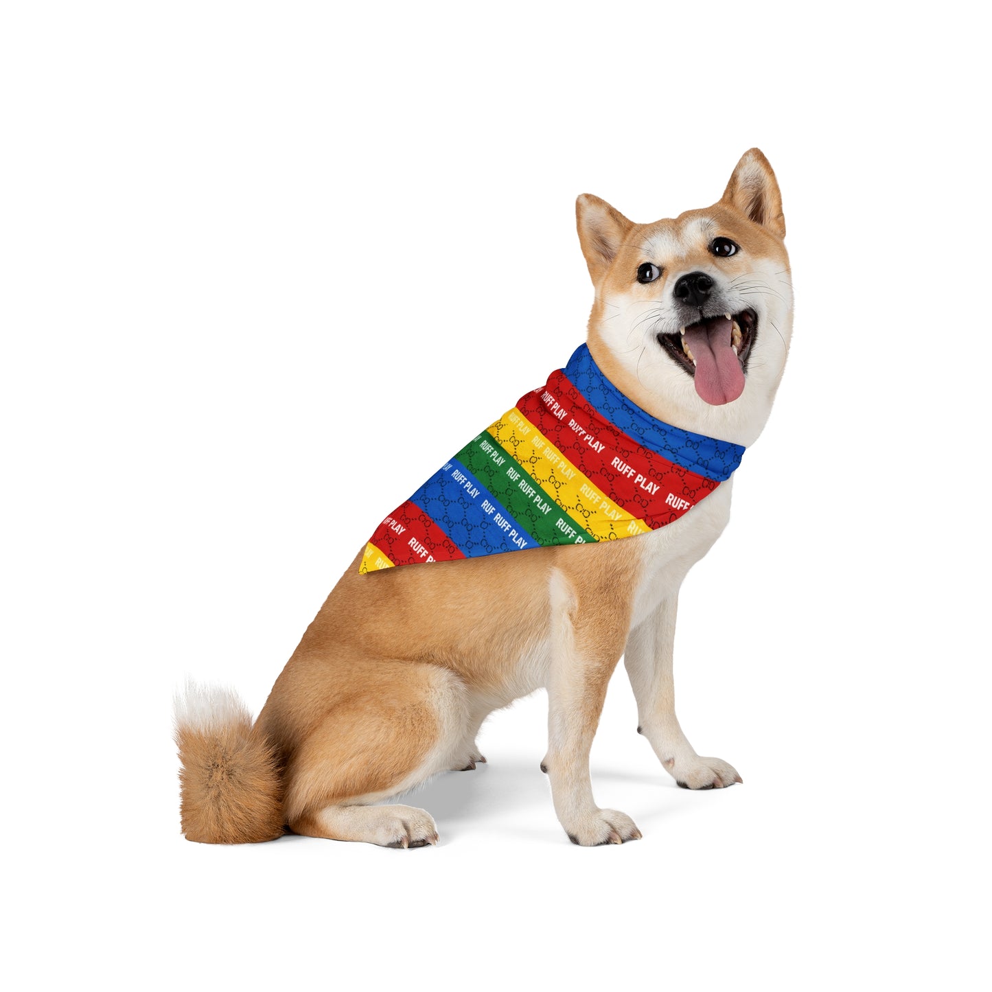 Rainbow "Ruff Play" Pet Bandana - Pride Dog Bandana