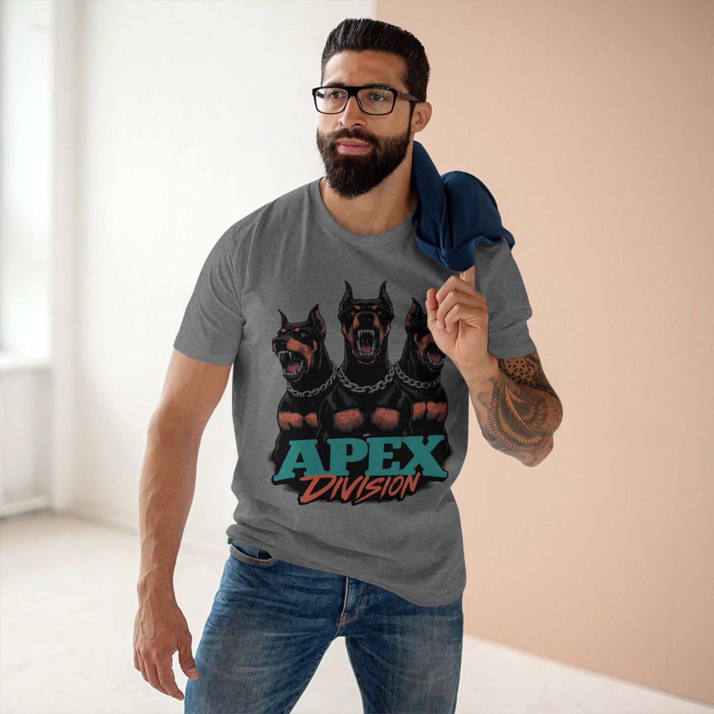 Apex Division Doberman Graphic Tee — "Dogs Gotta Eat" Streetwear T‑Shirt