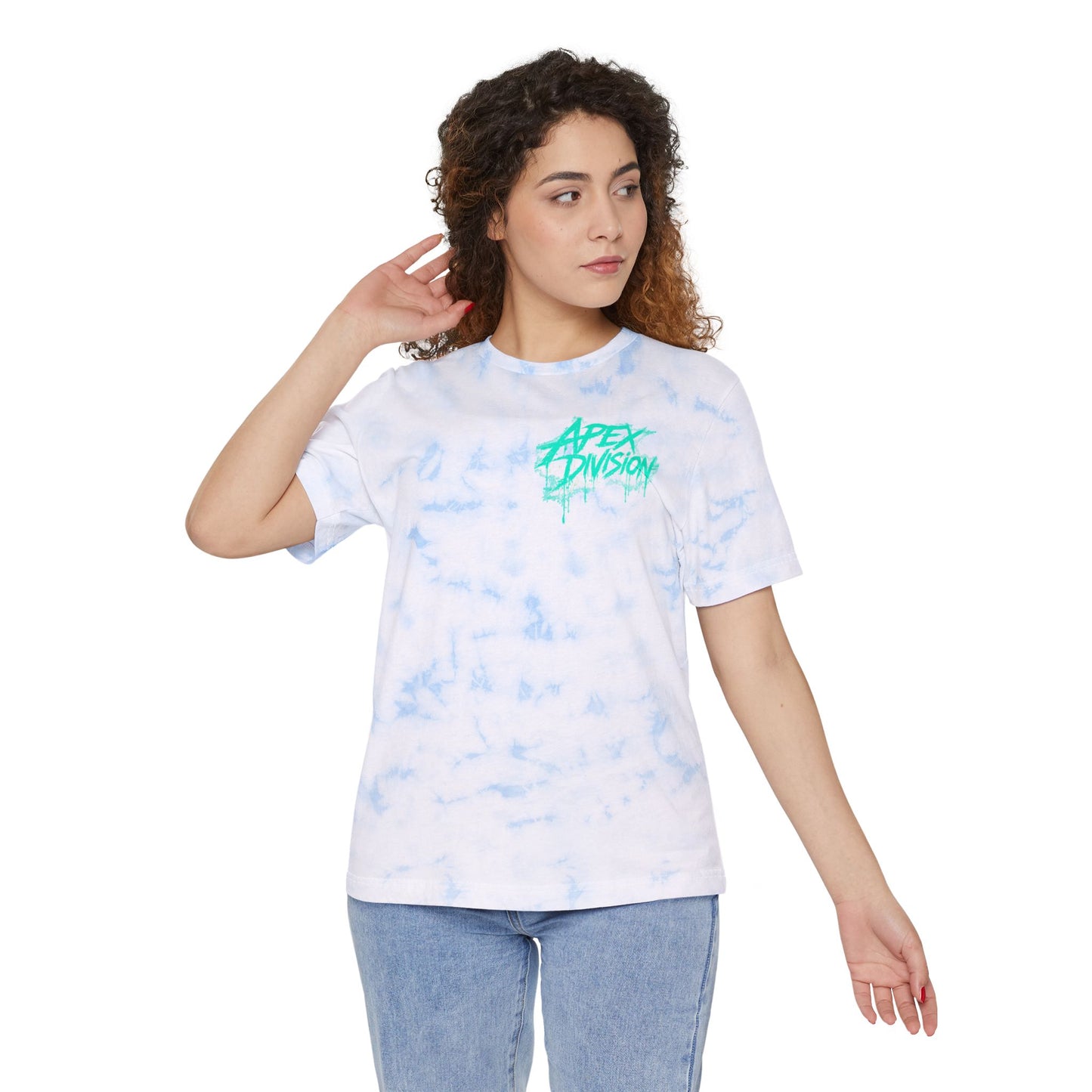 Tie-Dye T-Shirt — "Apex Division" Graphic with "Nothing in Life is Promised Except Death" Back