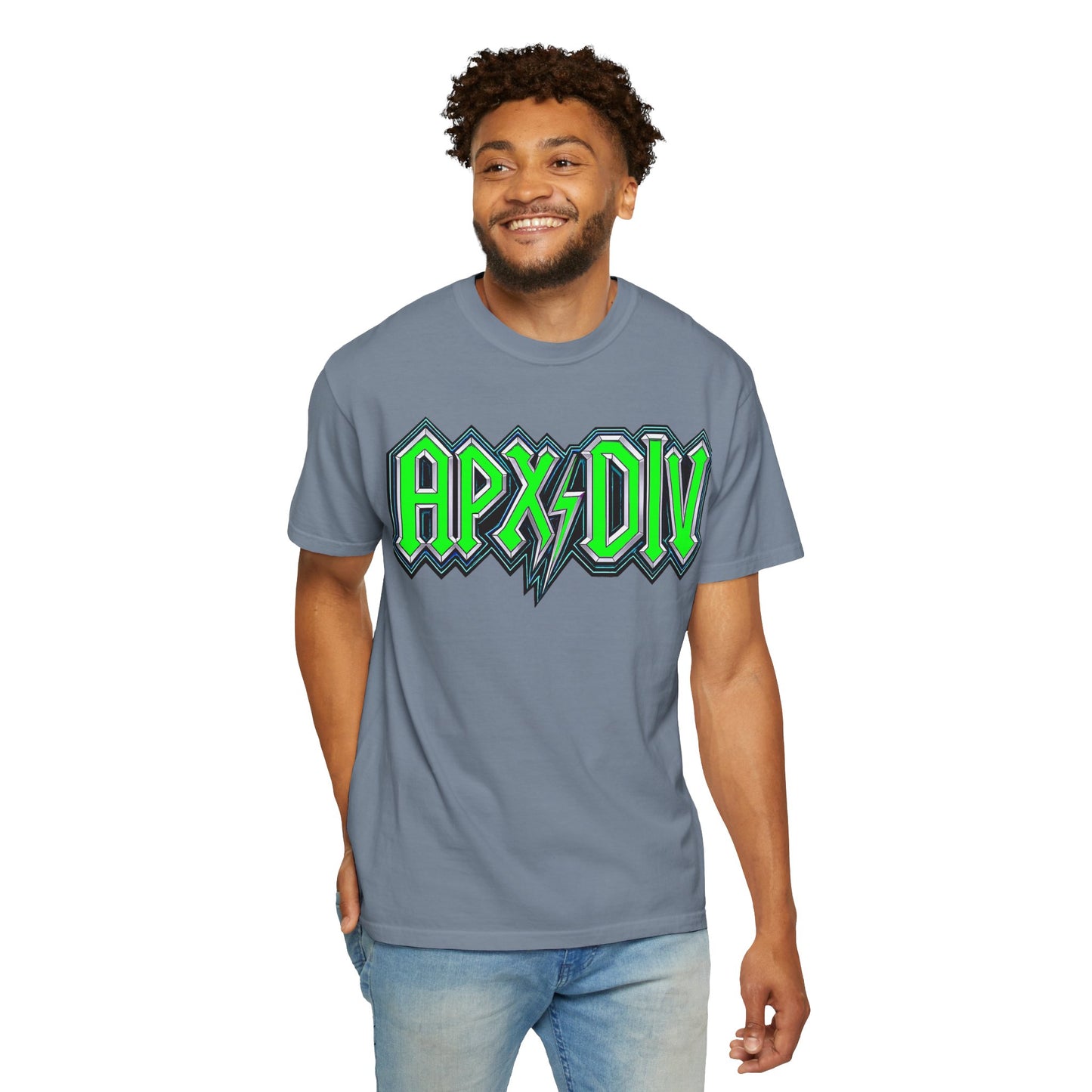 Apex Division Graphic T-Shirt — Neon Green Logo & Three-Headed Dog Back Print