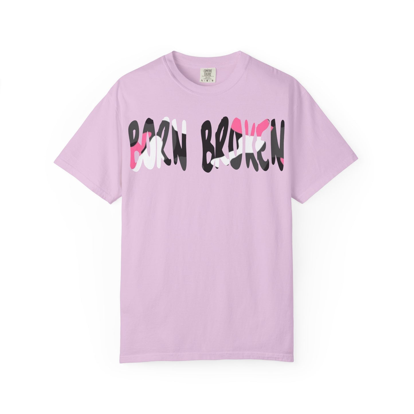 BORN BROKEN — DISTRESSED LOGO TEE