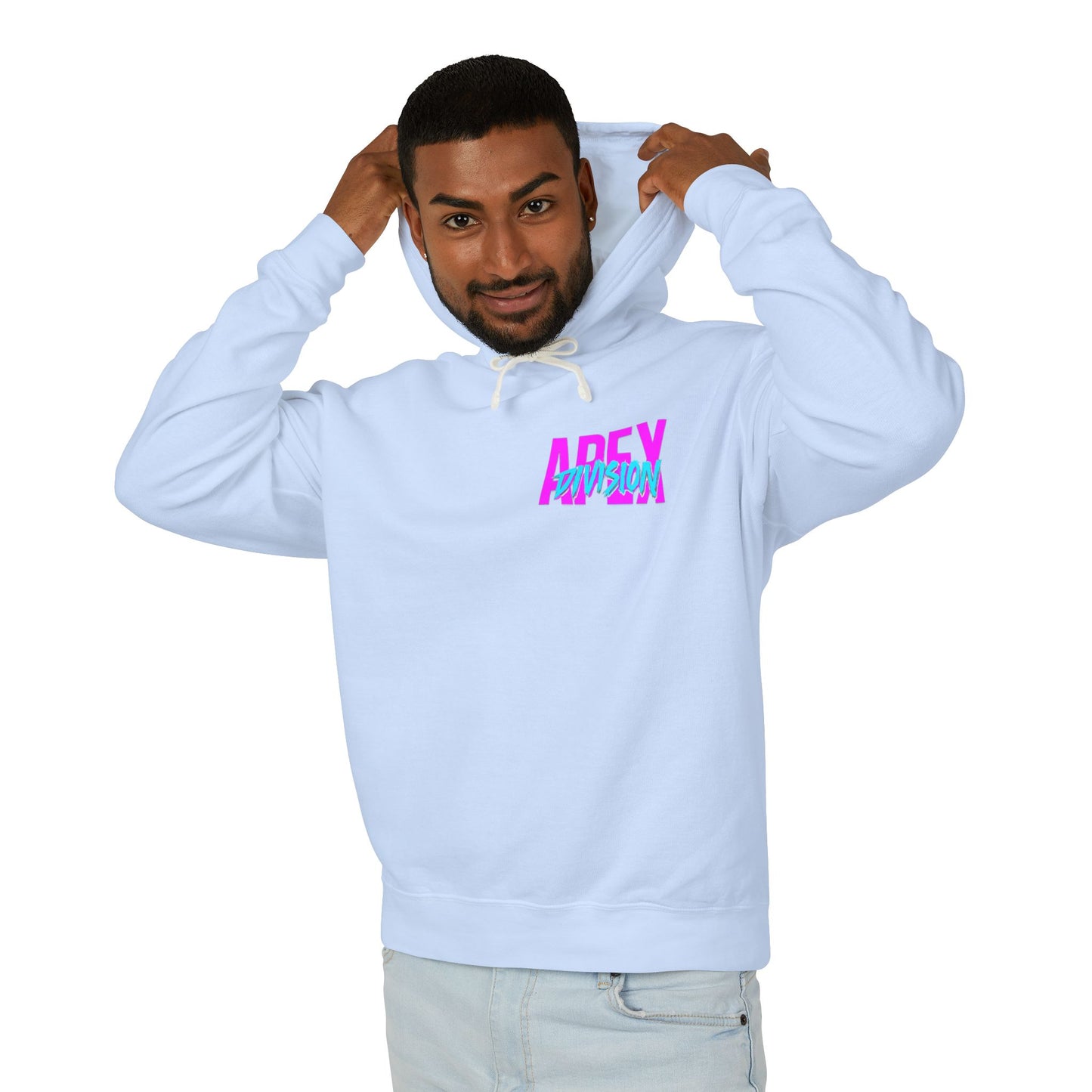 Apex Division Hooded Sweatshirt — Retro Neon Logo Hoodie