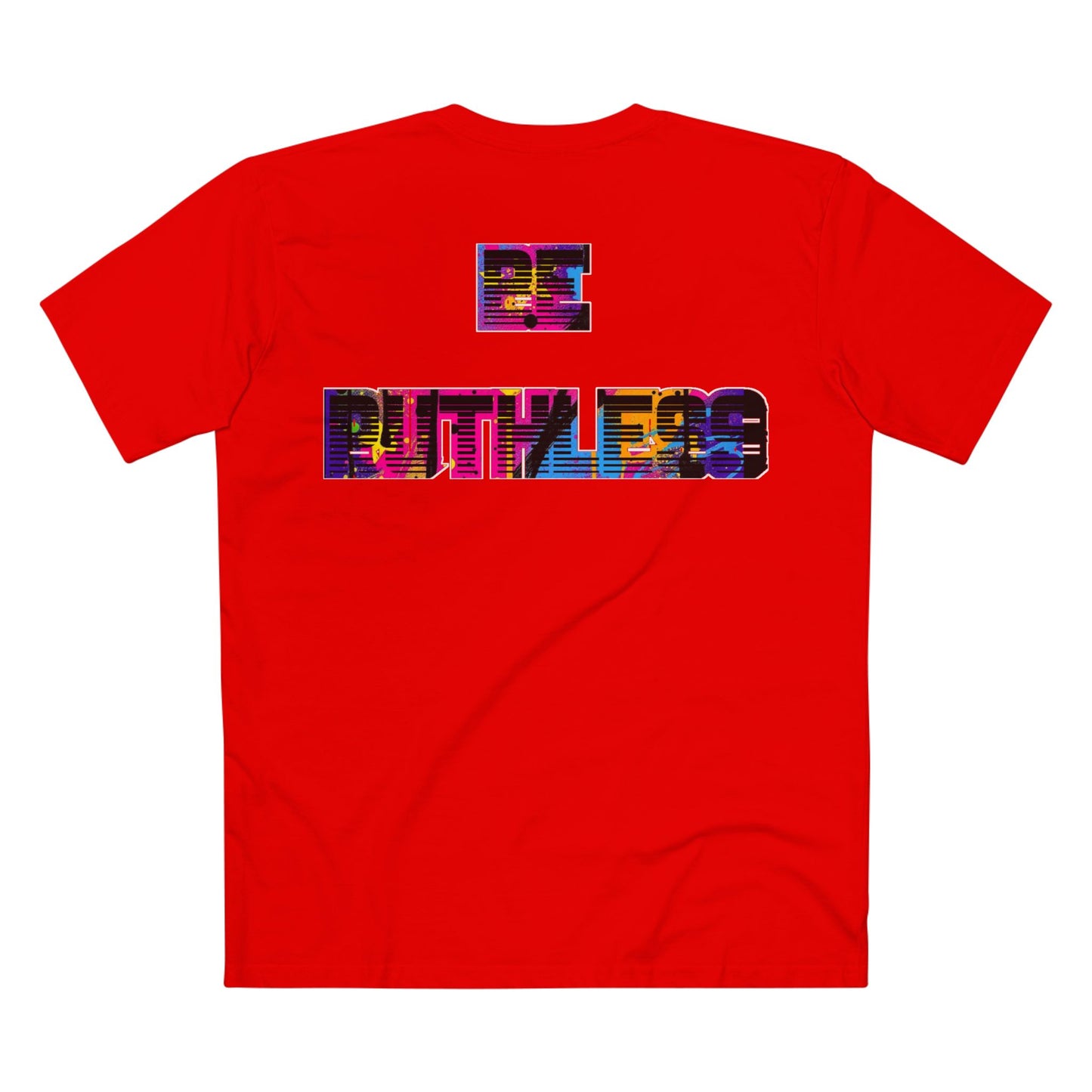 Apex Division Graphic Tee — Bold Neon Glitch 'Be Ruthless' Streetwear T-Shirt