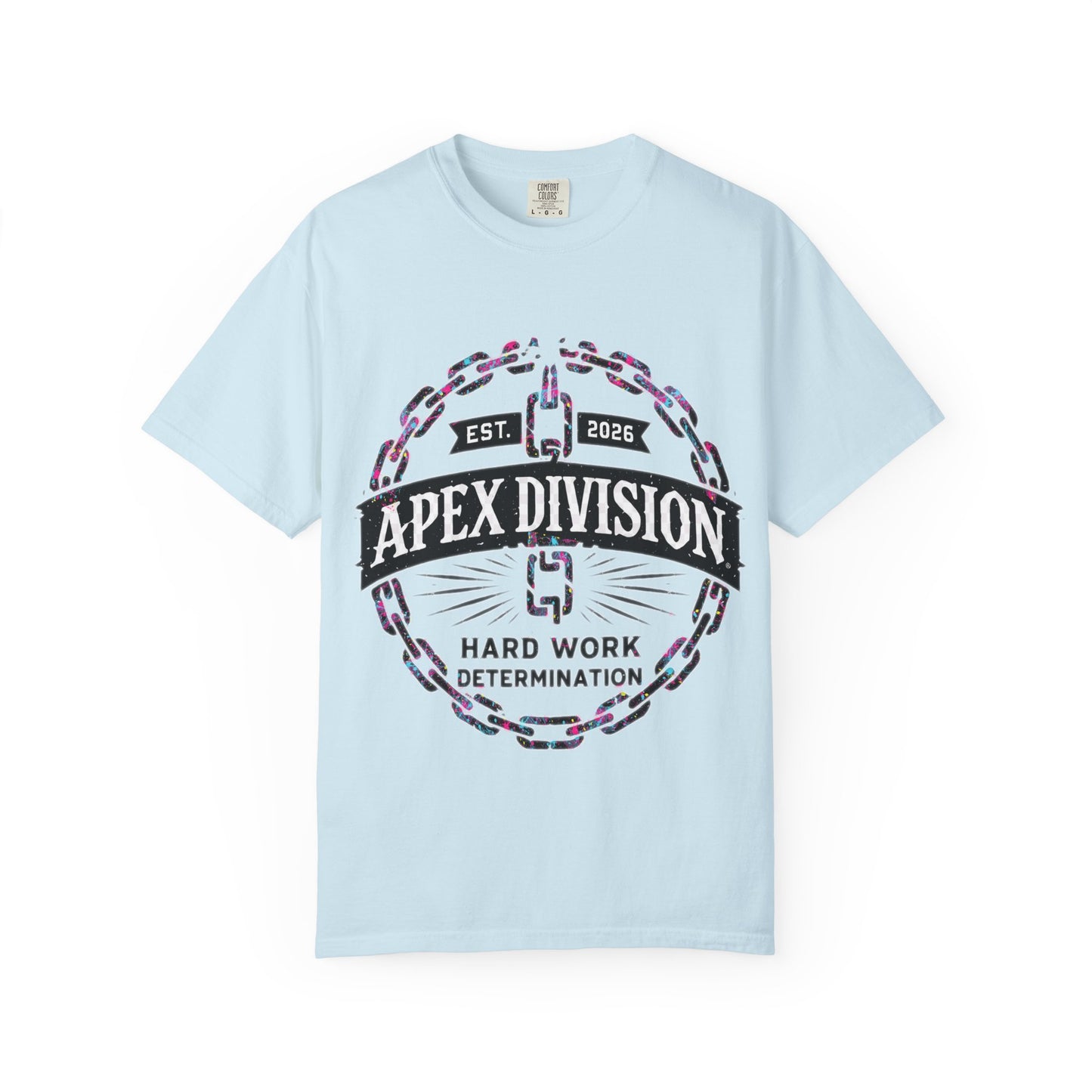 Apex Division Graphic T-Shirt — Hard Work & Determination Emblem
