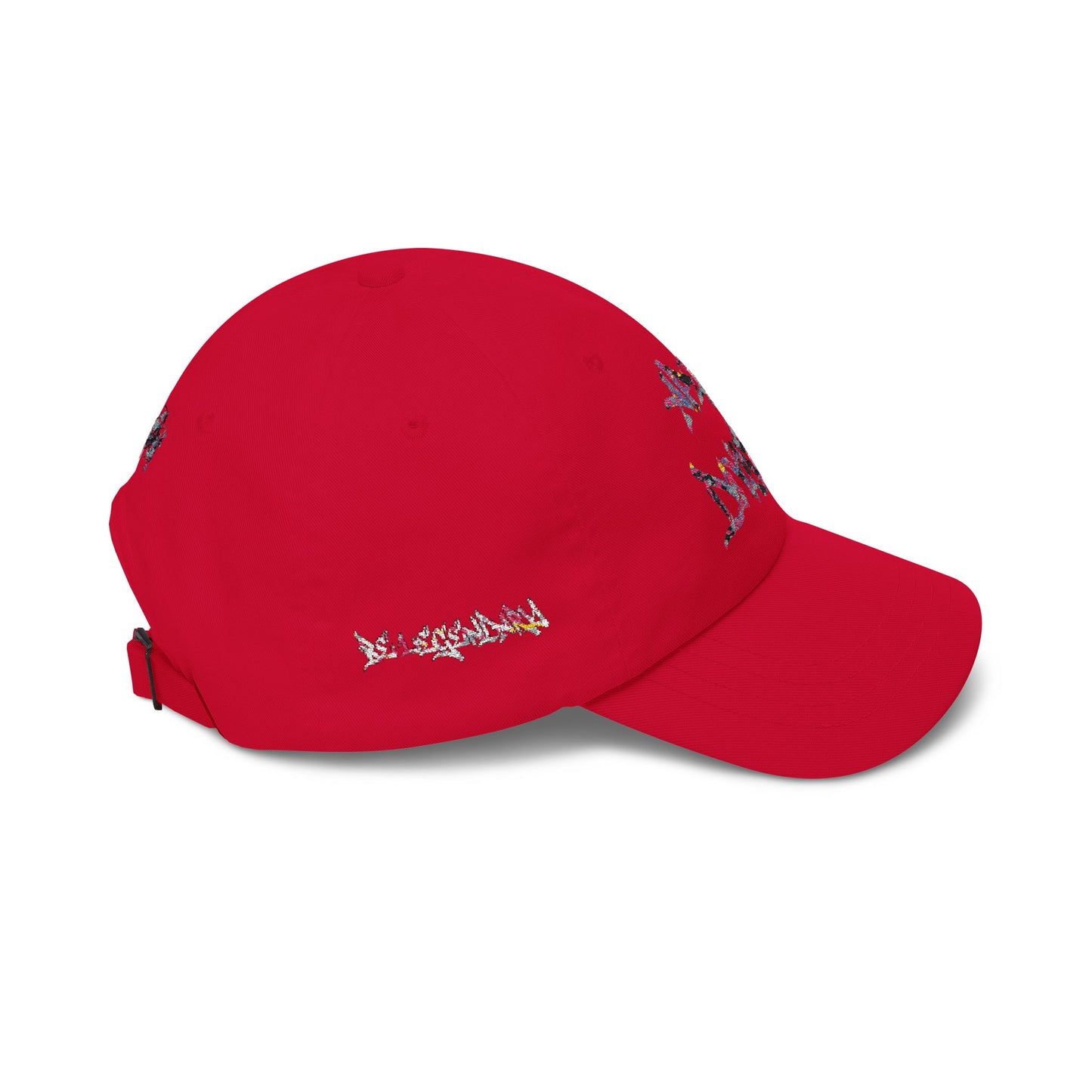 Dad Cap — Floral Graffiti 'No Division' Embroidered Baseball Hat