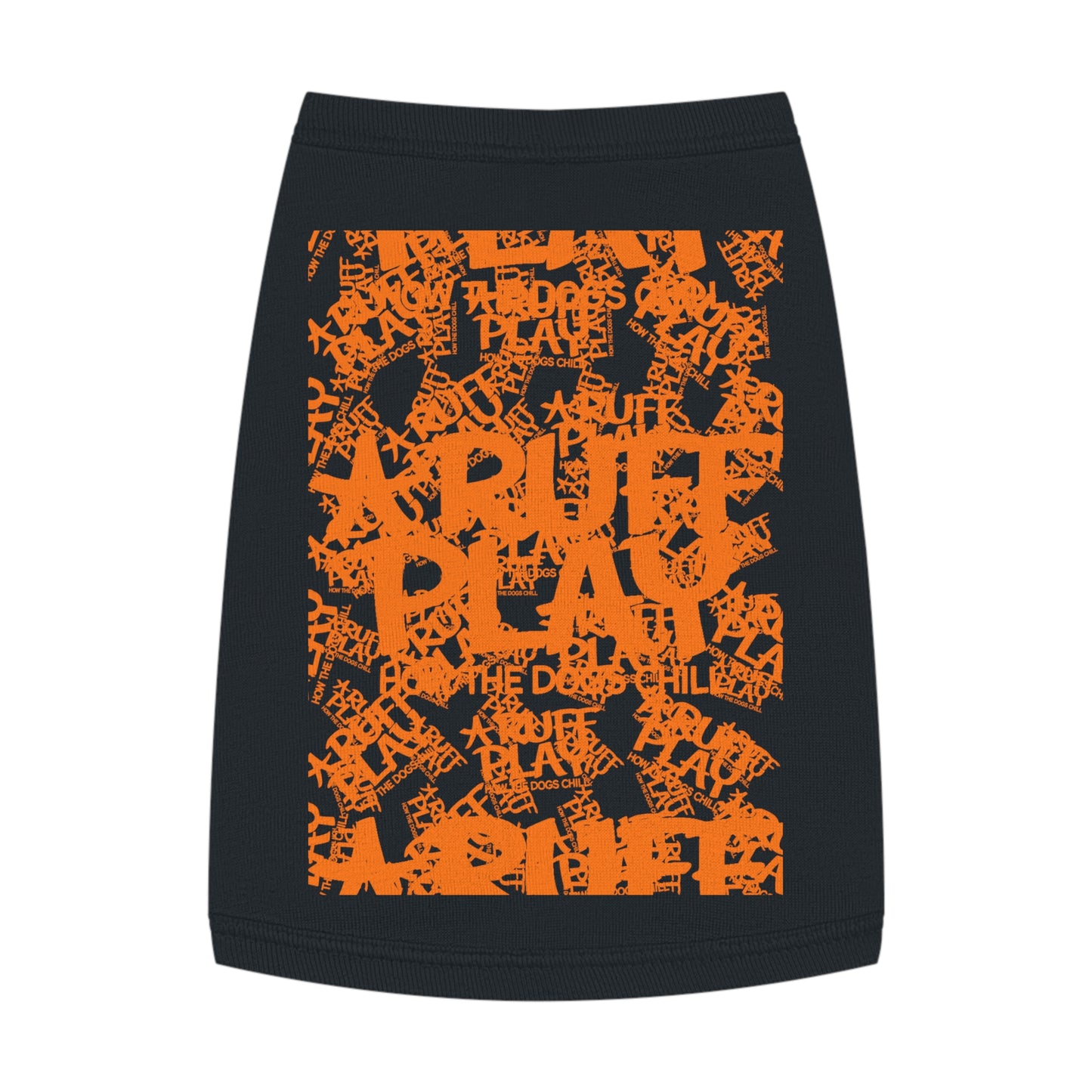 Orange Typographic 'Adopt, Rescue' Pet Tank Top – Halloween Dog Tee