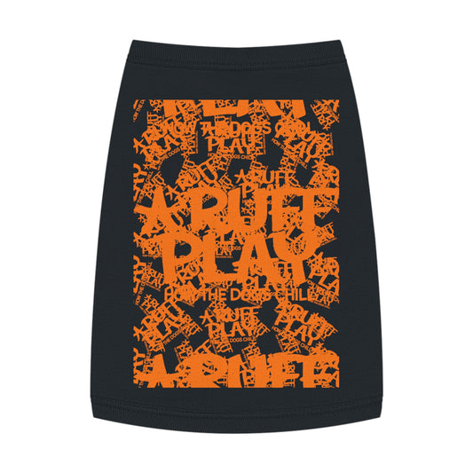 Orange Typographic 'Adopt, Rescue' Pet Tank Top – Halloween Dog Tee