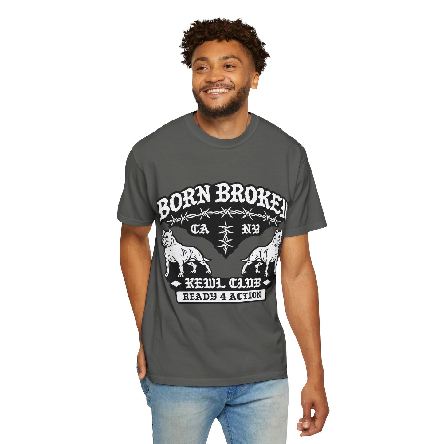Born Broke Devil Club T-Shirt — "Ready 4 Action" Graphic Tee