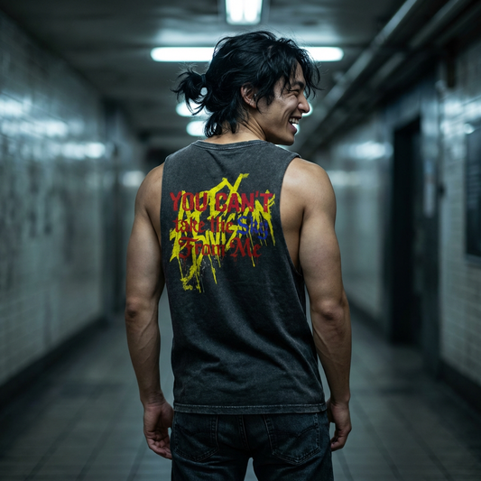 Apex Division Stonewash Tank Top — 'You Can't Kill What You Don't Own' Grunge Graphic