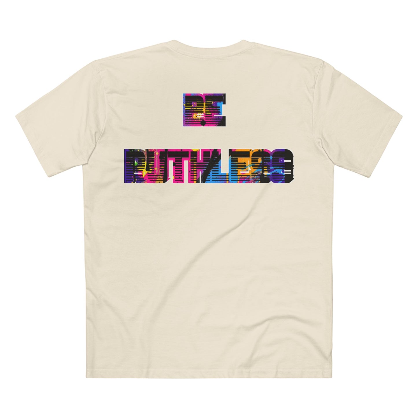 Apex Division Graphic Tee — Bold Neon Glitch 'Be Ruthless' Streetwear T-Shirt