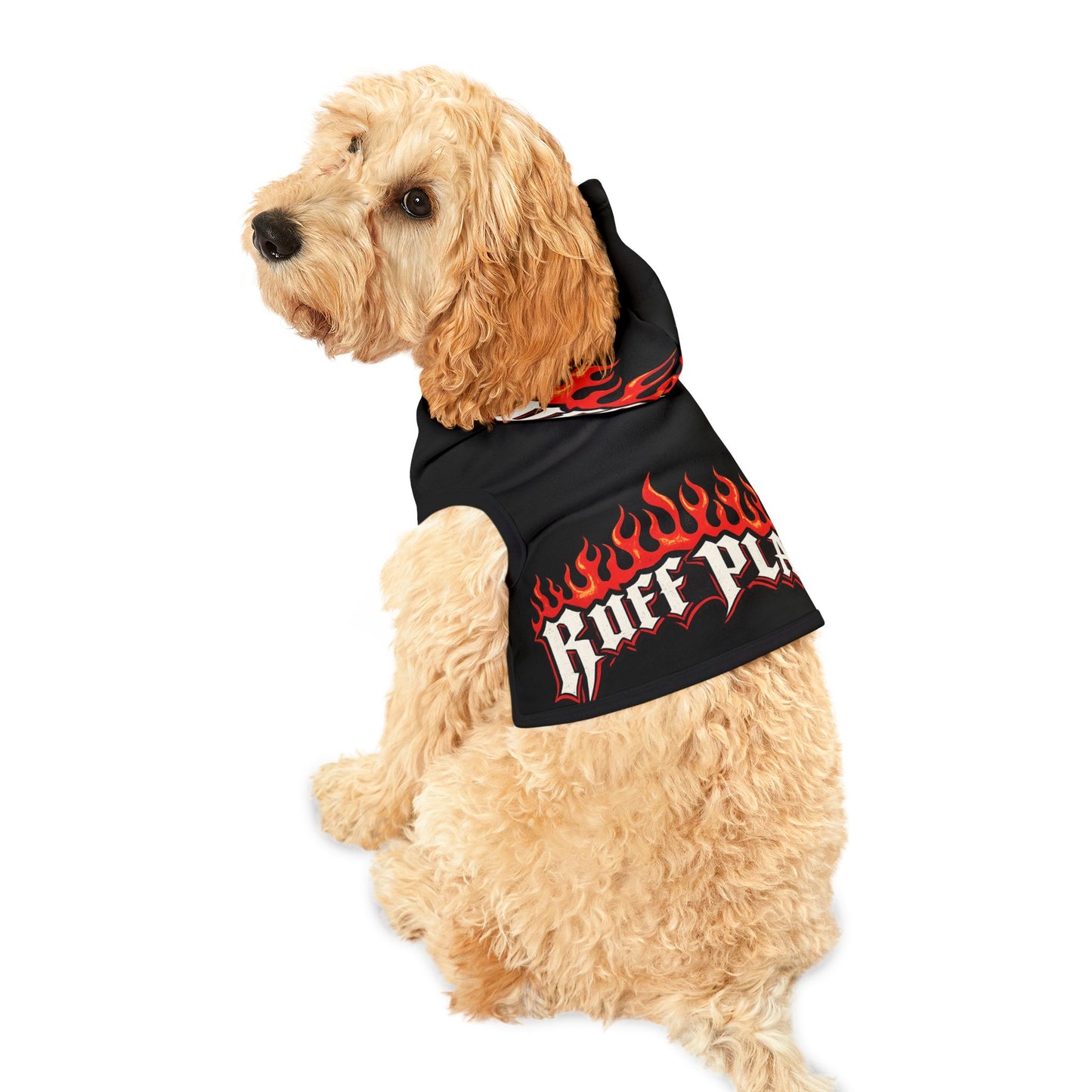 Pet Hoodie — 'Ruff Play' Flame Graphic Dog Hoodie