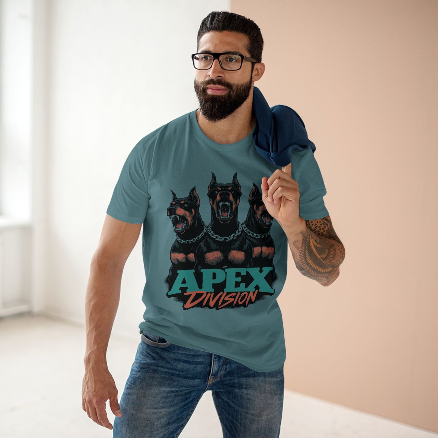 Apex Division Doberman Graphic Tee — "Dogs Gotta Eat" Streetwear T‑Shirt