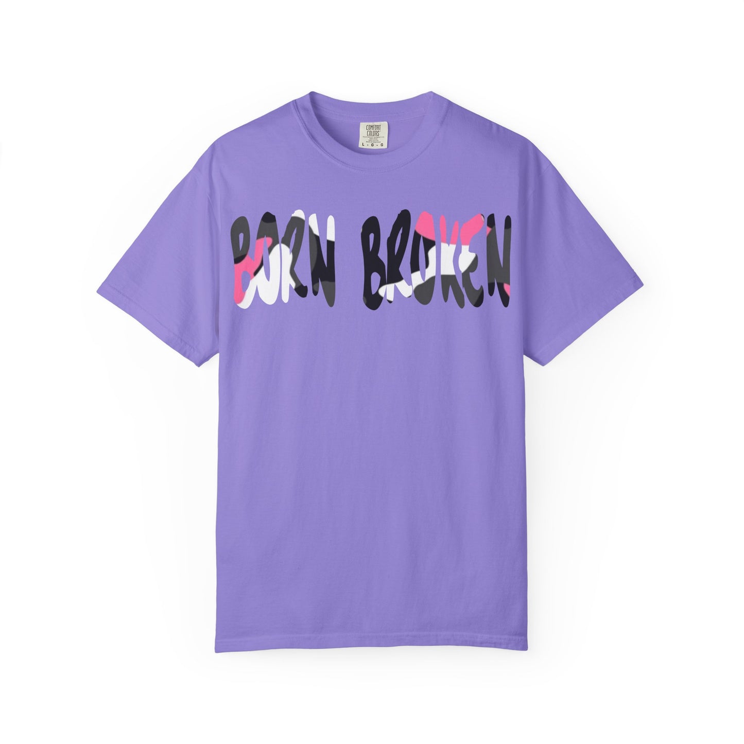 BORN BROKEN — DISTRESSED LOGO TEE