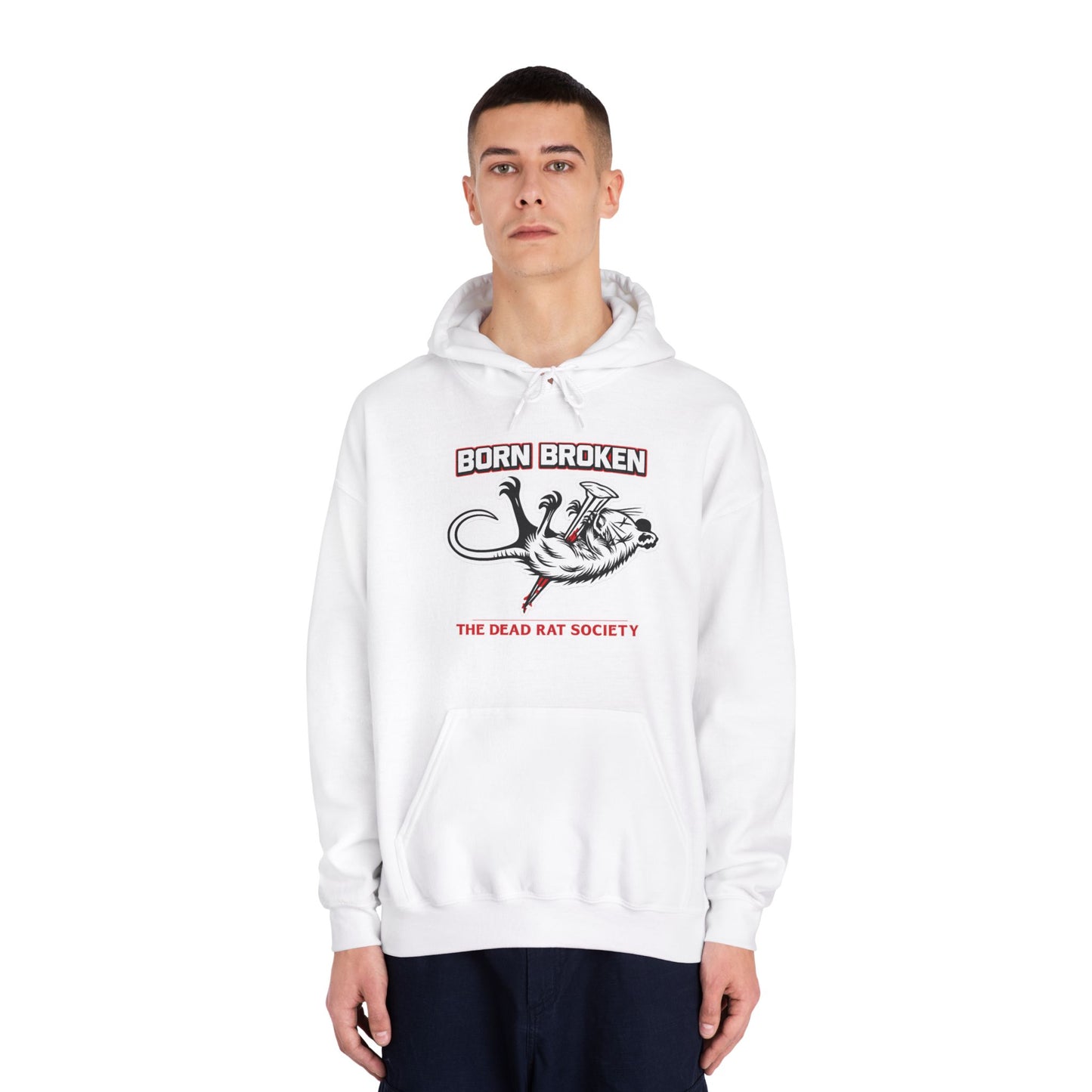 BORN BROKEN — DEAD RAT SOCIETY HOODIE
