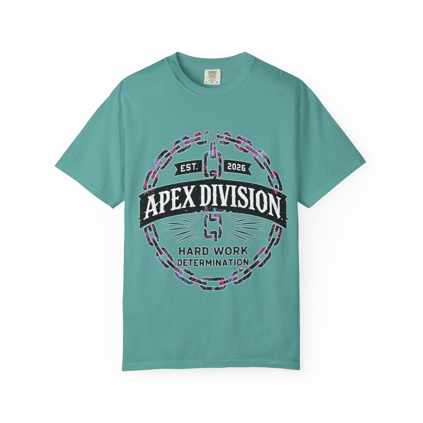 Apex Division Graphic T-Shirt — Hard Work & Determination Emblem