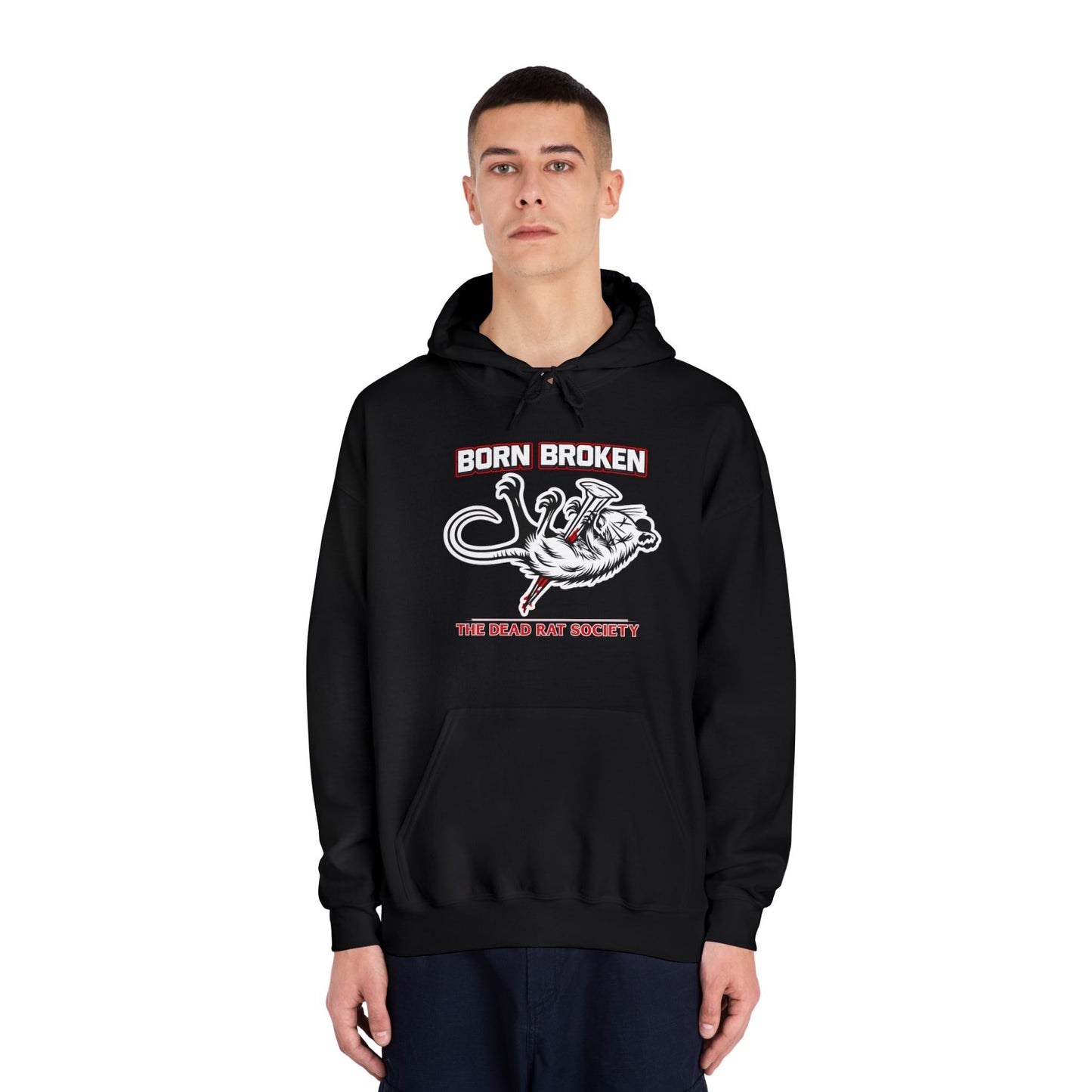 BORN BROKEN — DEAD RAT SOCIETY HOODIE