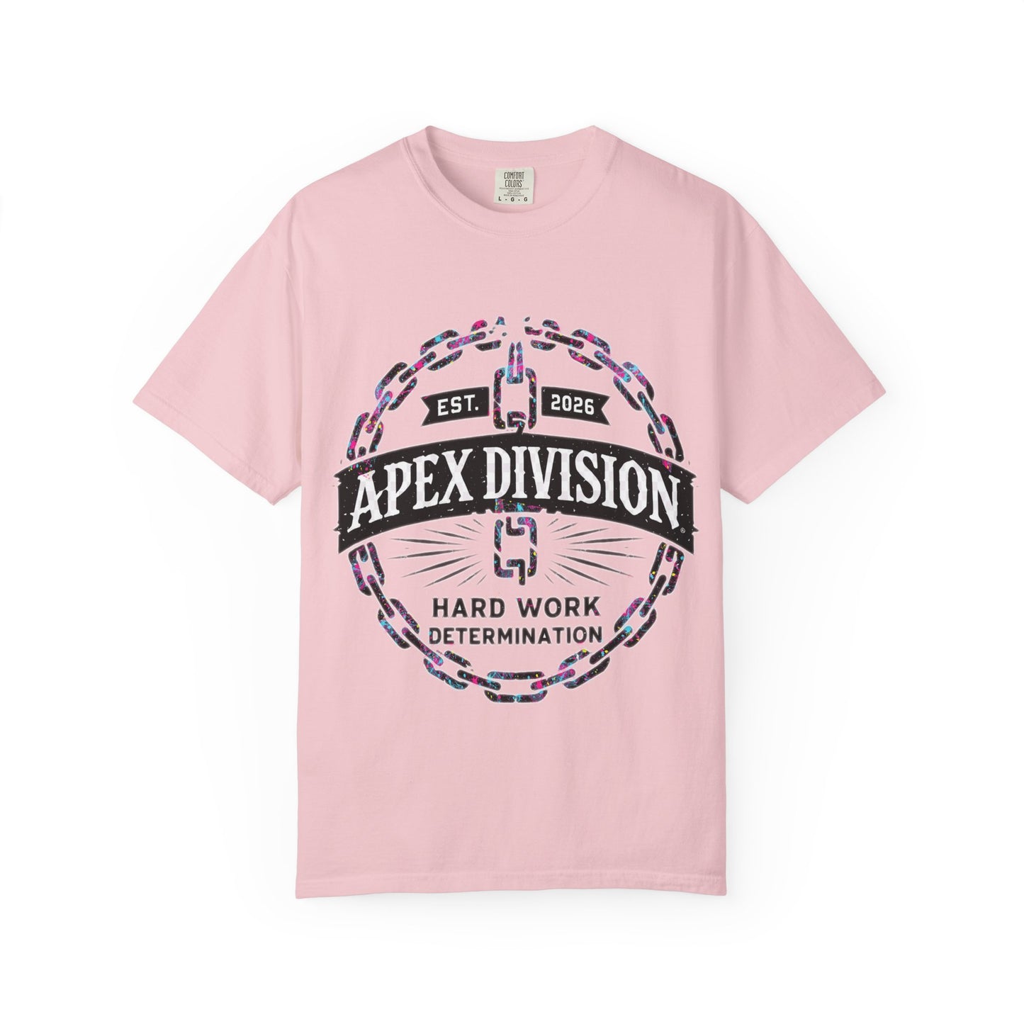 Apex Division Graphic T-Shirt — Hard Work & Determination Emblem