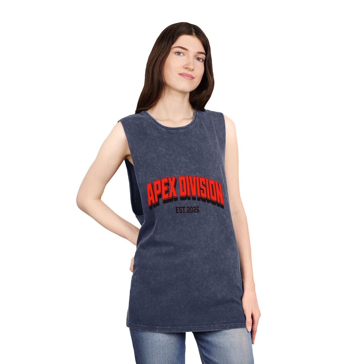 Apex Division Stonewash Tank Top — 'You Can't Kill What You Don't Own' Grunge Graphic