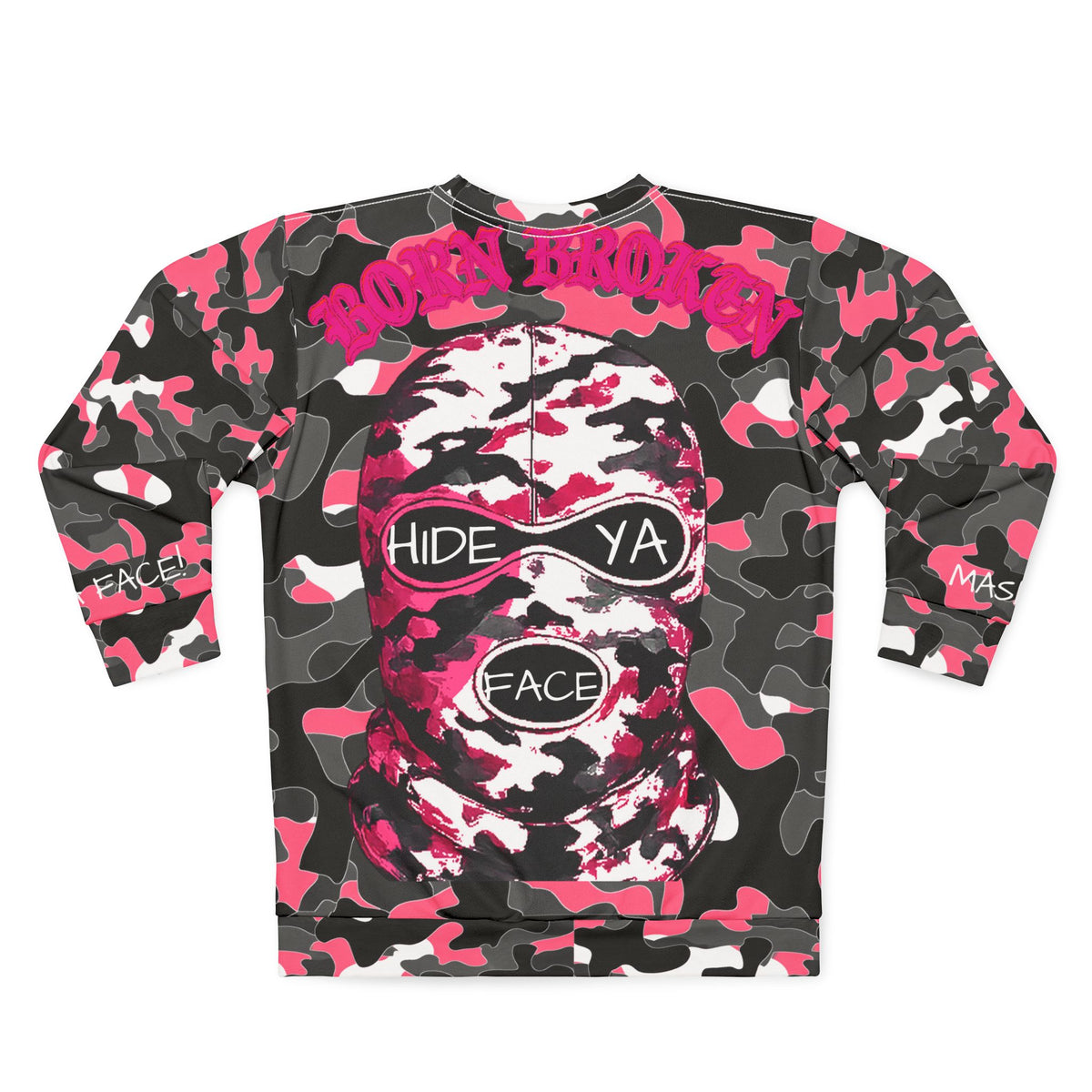 BORN BROKEN — CAMO CREWNECK