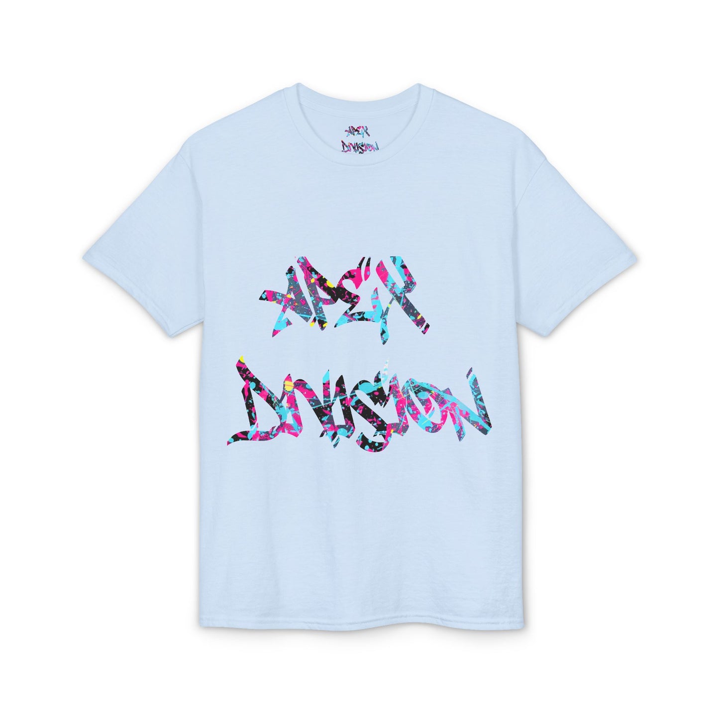 Resilient Division Graphic Tee — Colorful Motivational Back-Print Shirt