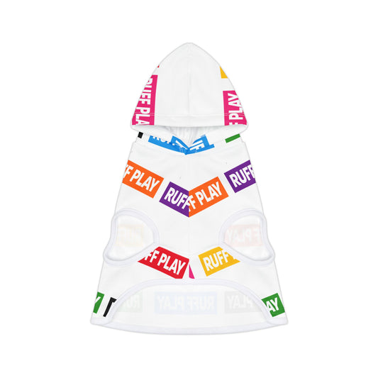 Ruff Play Colorblock Pet Hoodie — Lightweight Breathable Dog Hoodie with Playful Logo