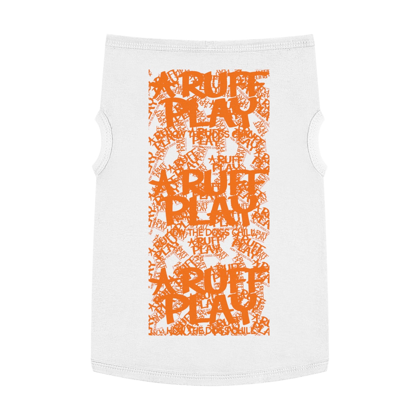 Orange Typographic 'Adopt, Rescue' Pet Tank Top – Halloween Dog Tee