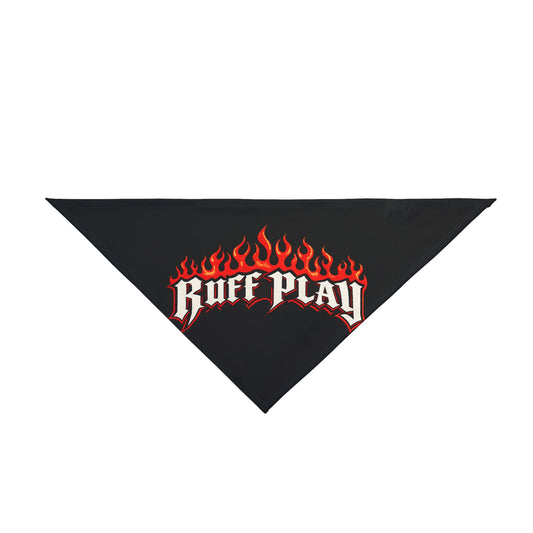 Pet Bandana — "Ruff Play" Flame Graphic Dog Bandana
