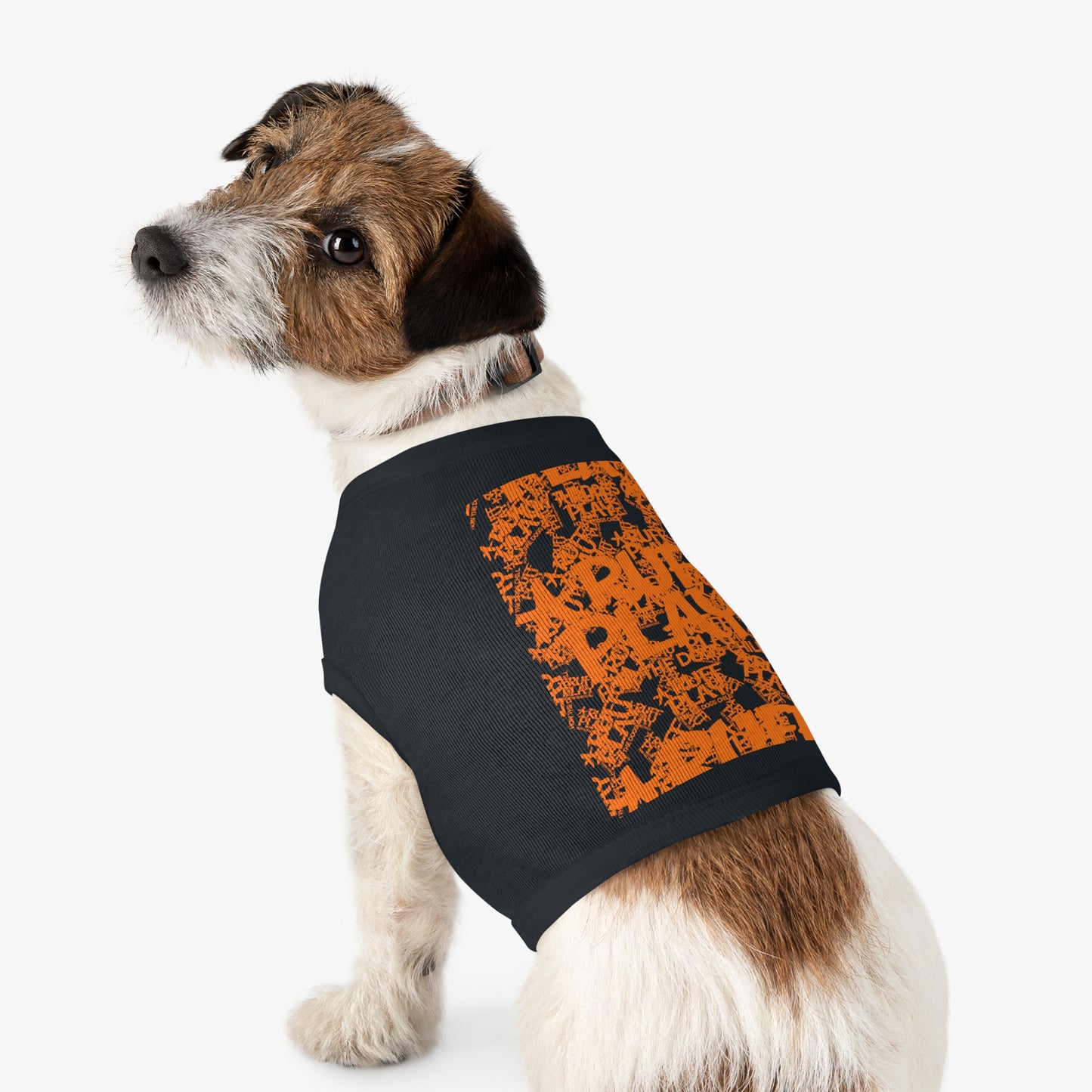 Orange Typographic 'Adopt, Rescue' Pet Tank Top – Halloween Dog Tee