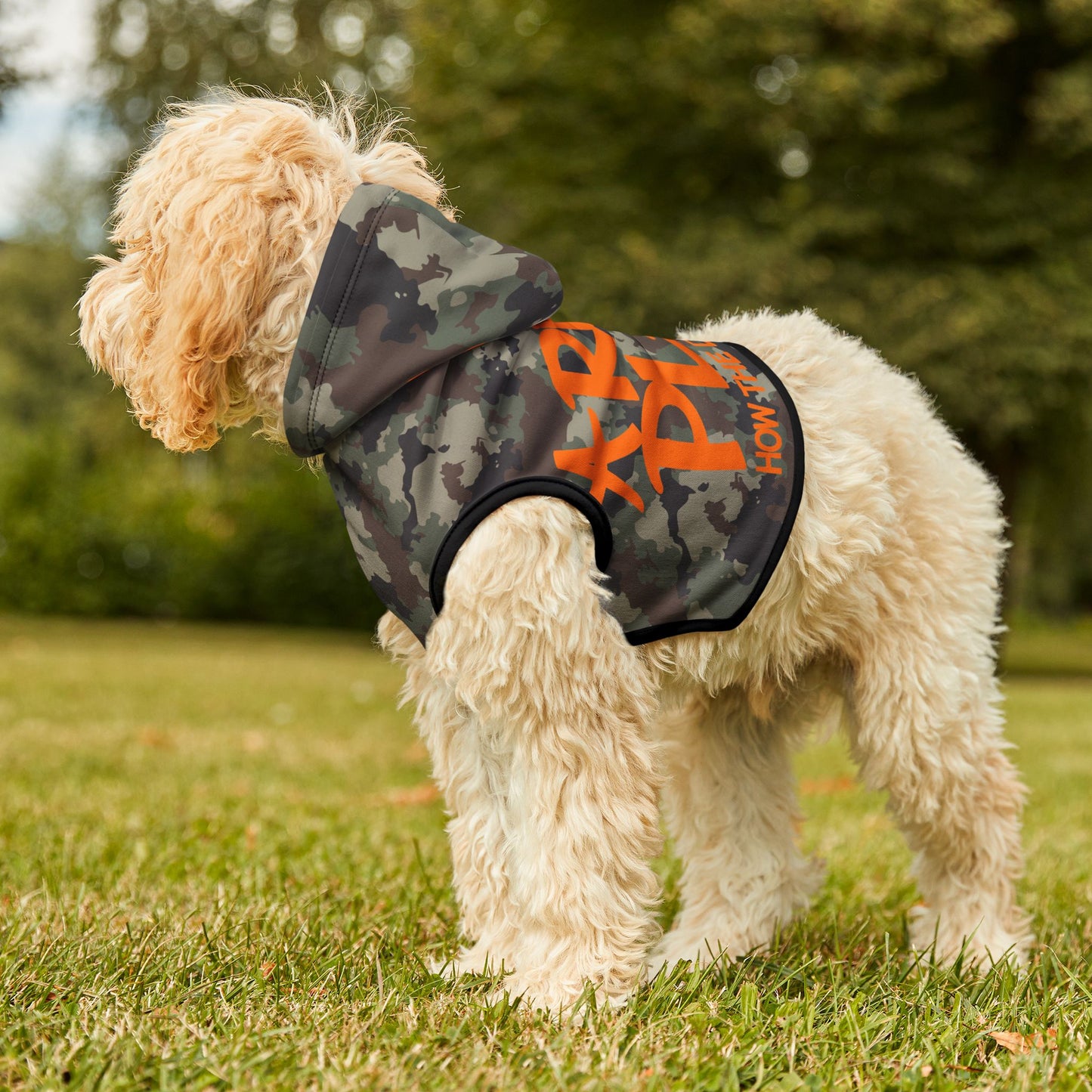 Camo "A Ruff Play" Pet Hoodie