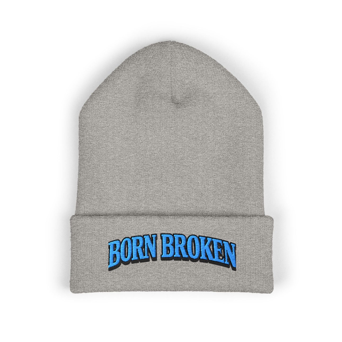 Born Broken Embroidered Cuffed Beanie