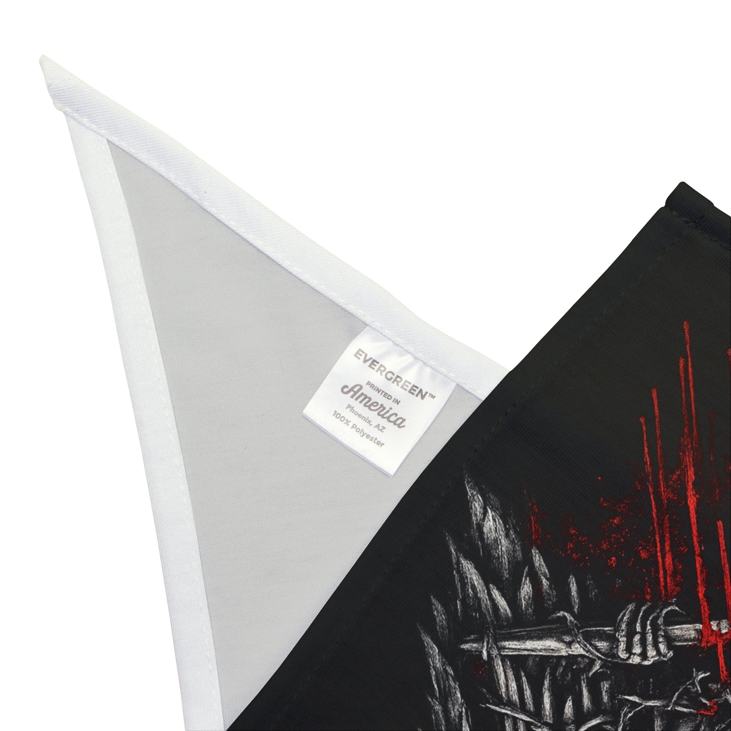 Pet Bandana — "Ruff Play" Gothic Winged Skull Dog Bandana