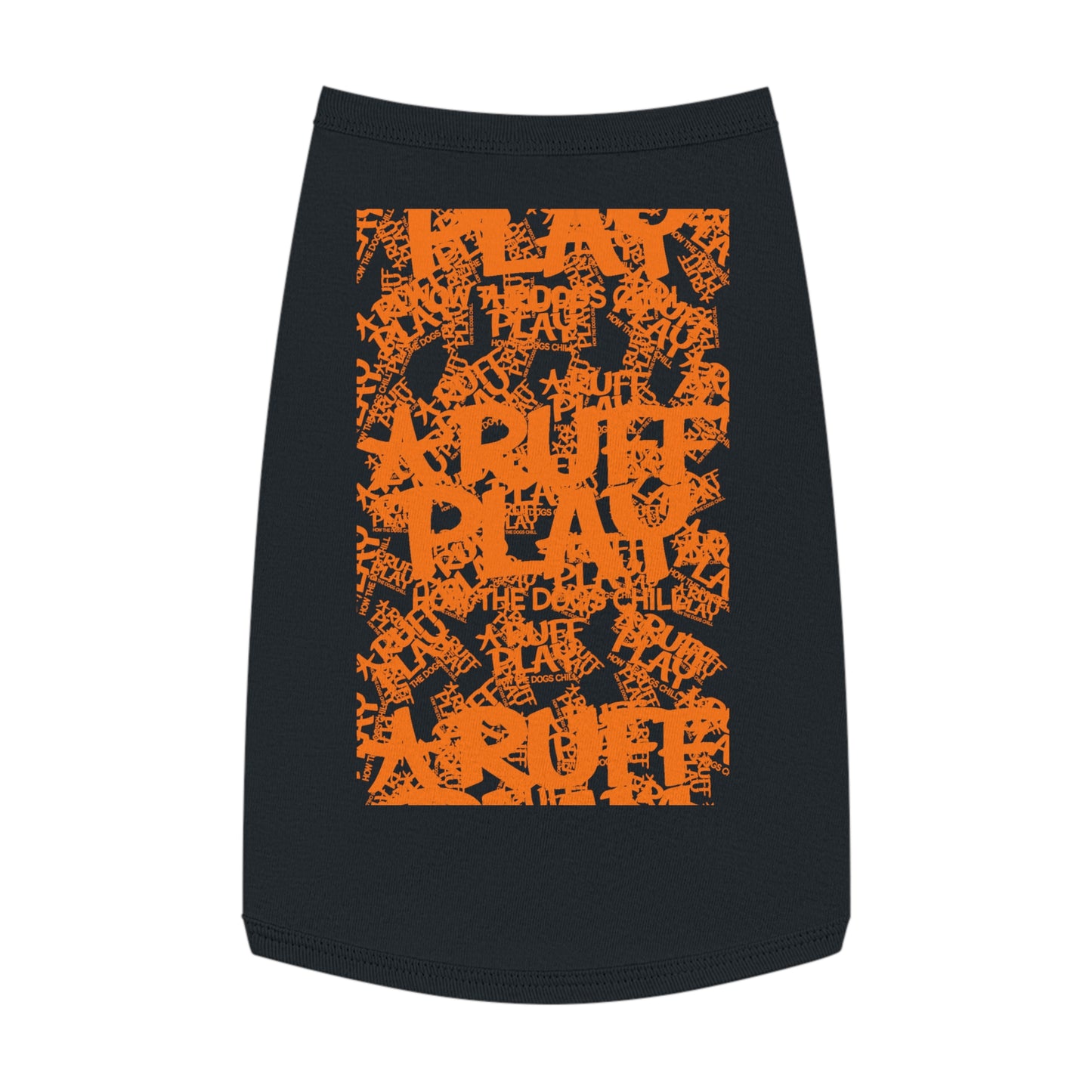 Orange Typographic 'Adopt, Rescue' Pet Tank Top – Halloween Dog Tee