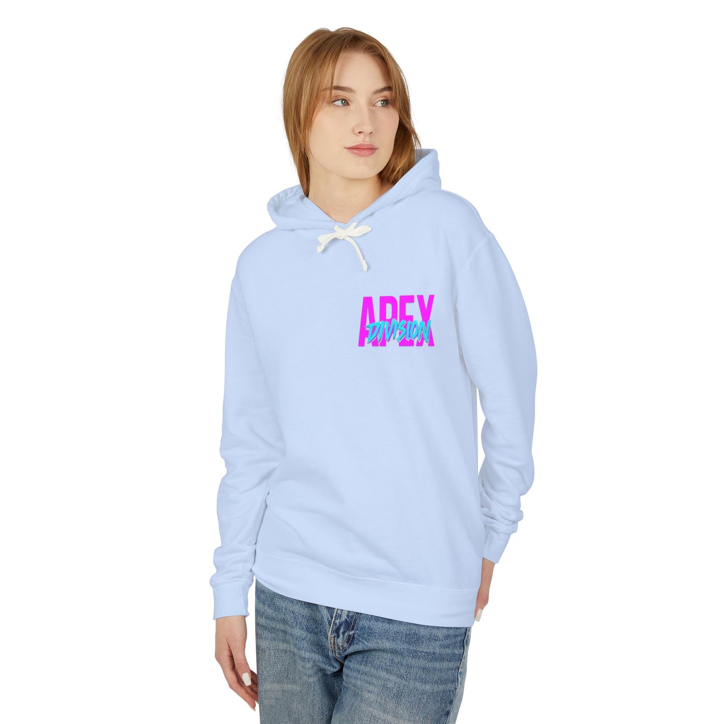 Apex Division Hooded Sweatshirt — Retro Neon Logo Hoodie
