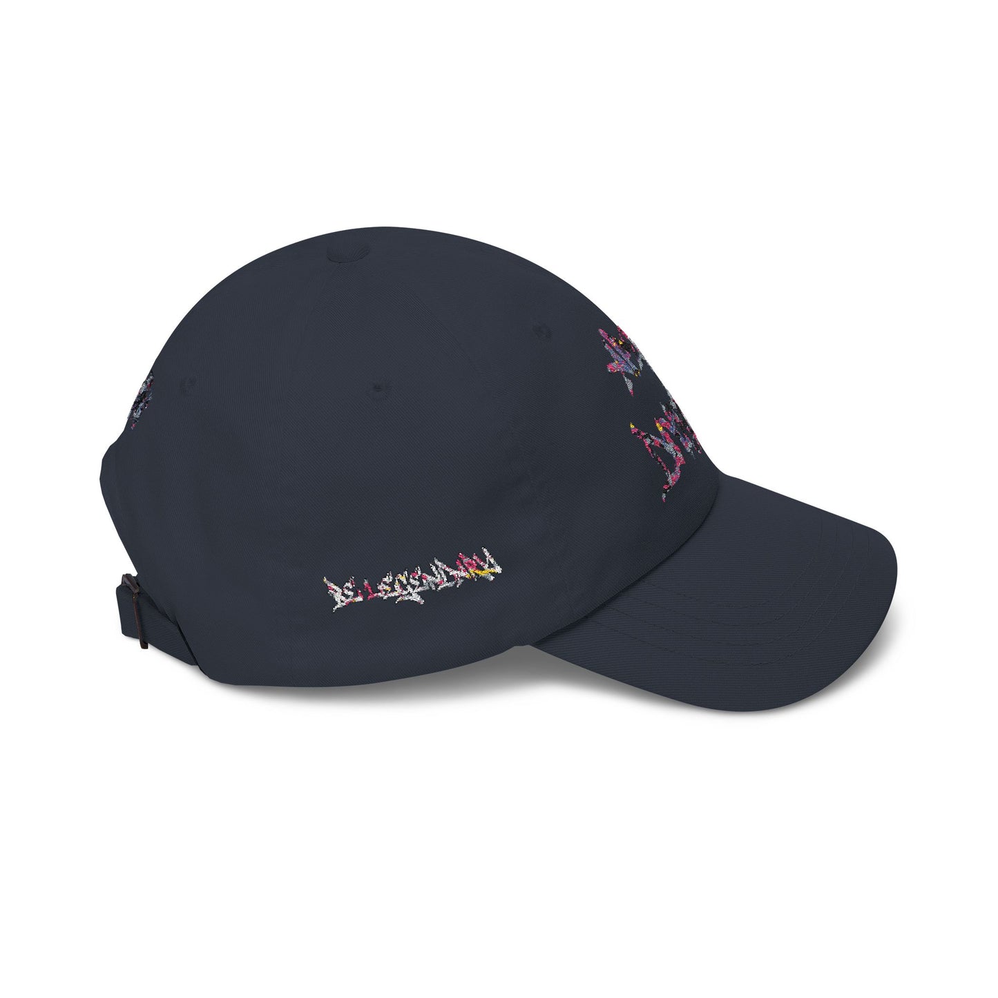 Dad Cap — Floral Graffiti 'No Division' Embroidered Baseball Hat
