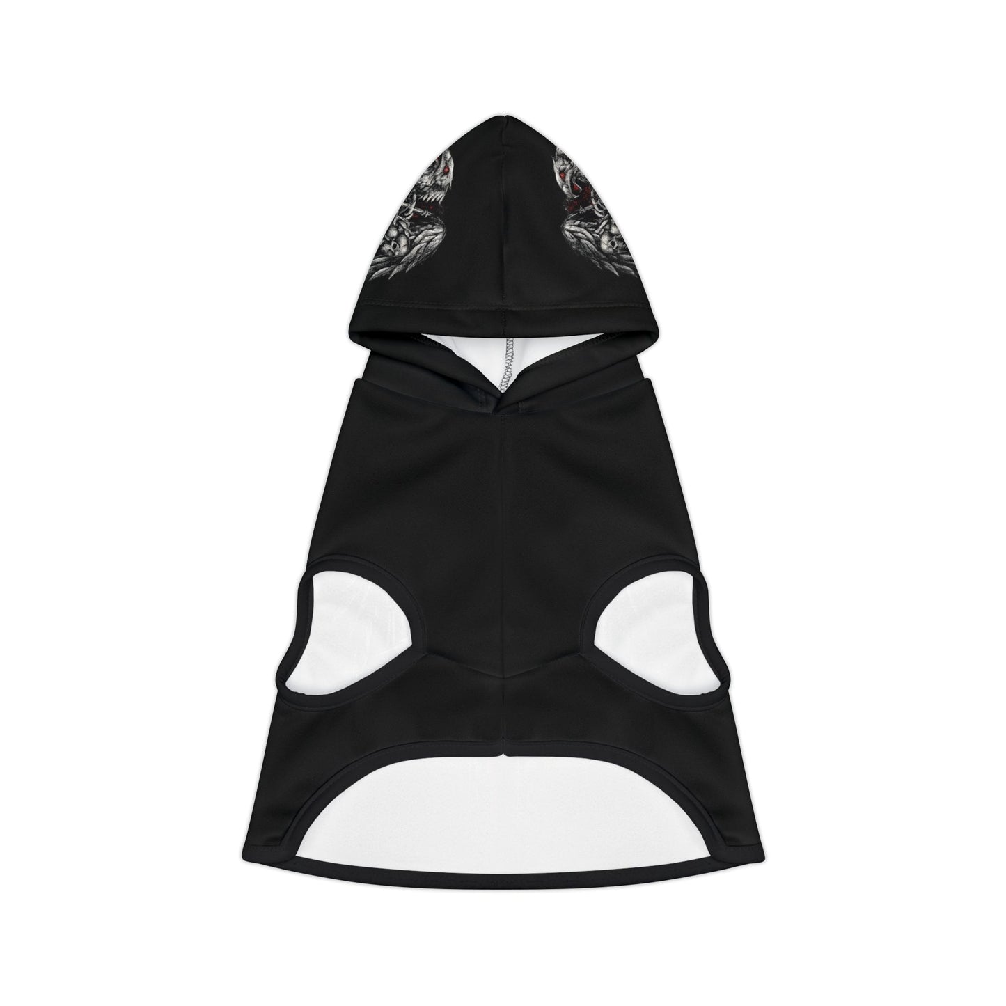 Pet Hoodie — 'Ruff Play' Gothic Wings Dog Hoodie (Black)