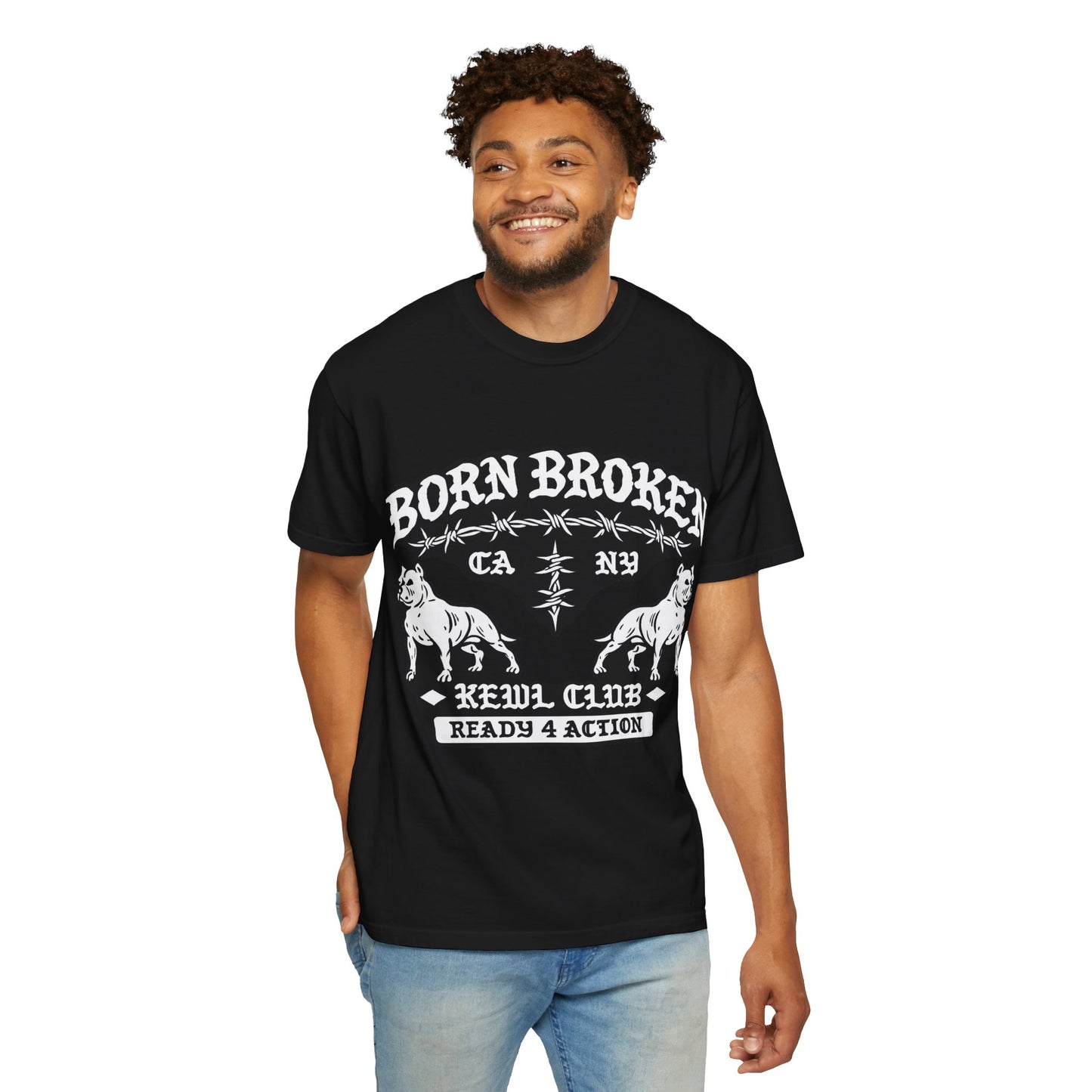 Born Broke Devil Club T-Shirt — "Ready 4 Action" Graphic Tee