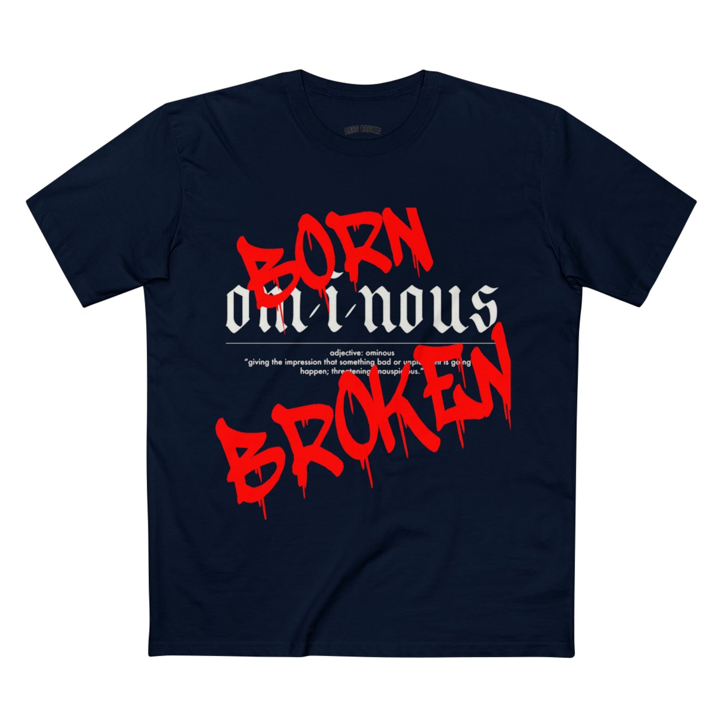 T-Shirt — Ominous Graphic Tee “Fuck the World” Red Streetwear